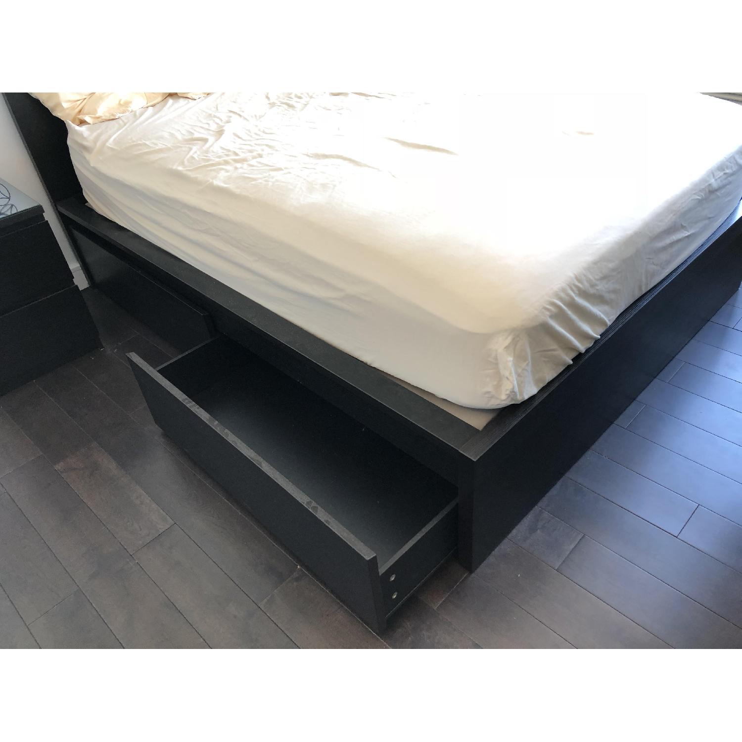 Ikea Full Size Malm High Bed Frame w/ 4 Storage Drawers AptDeco
