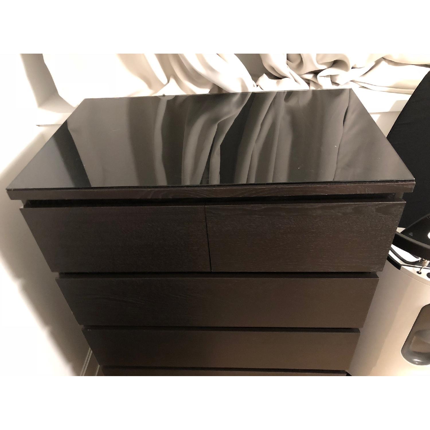 Ikea Malm 6-Drawer Black-Brown Dresser - image-1