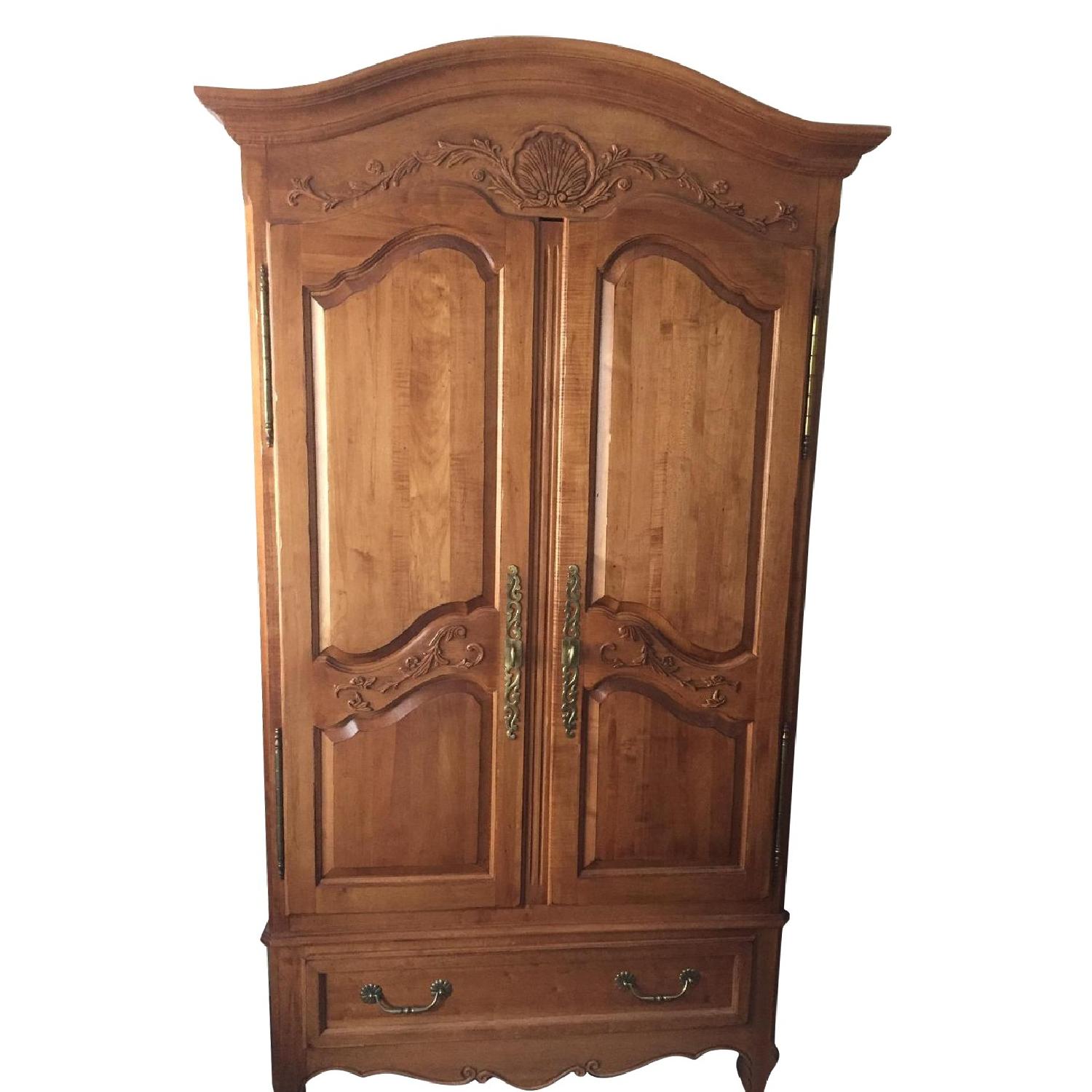 Ethan Allen Solid Wood Armoire AptDeco