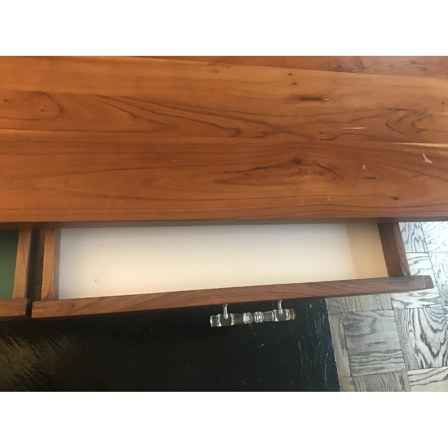 CB2 Acacia Wood Dining Table w/ Solid Metal Legs - image-4