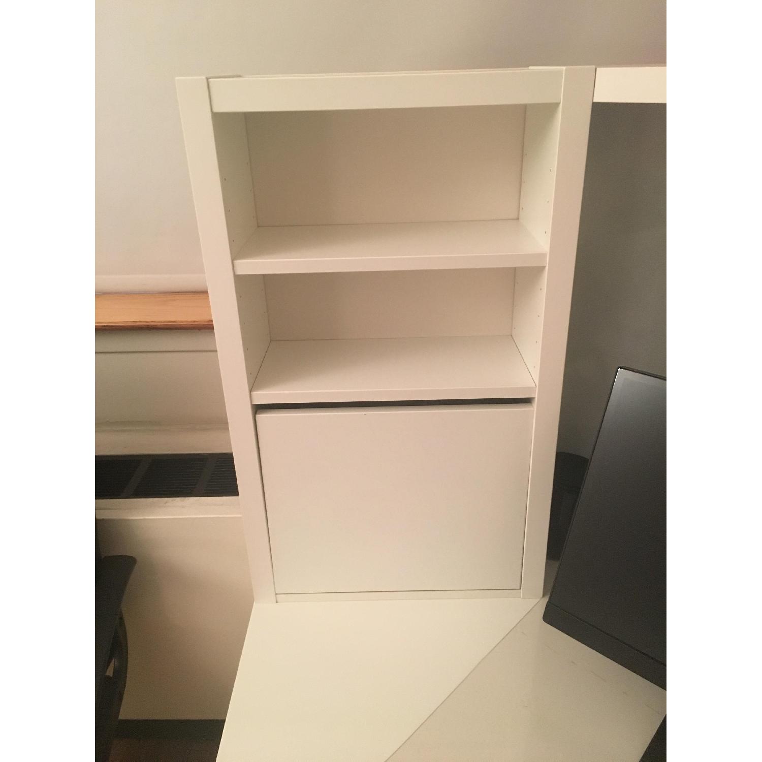 Ikea Micke White Desk w/ White Add On Unit & Chair - image-2