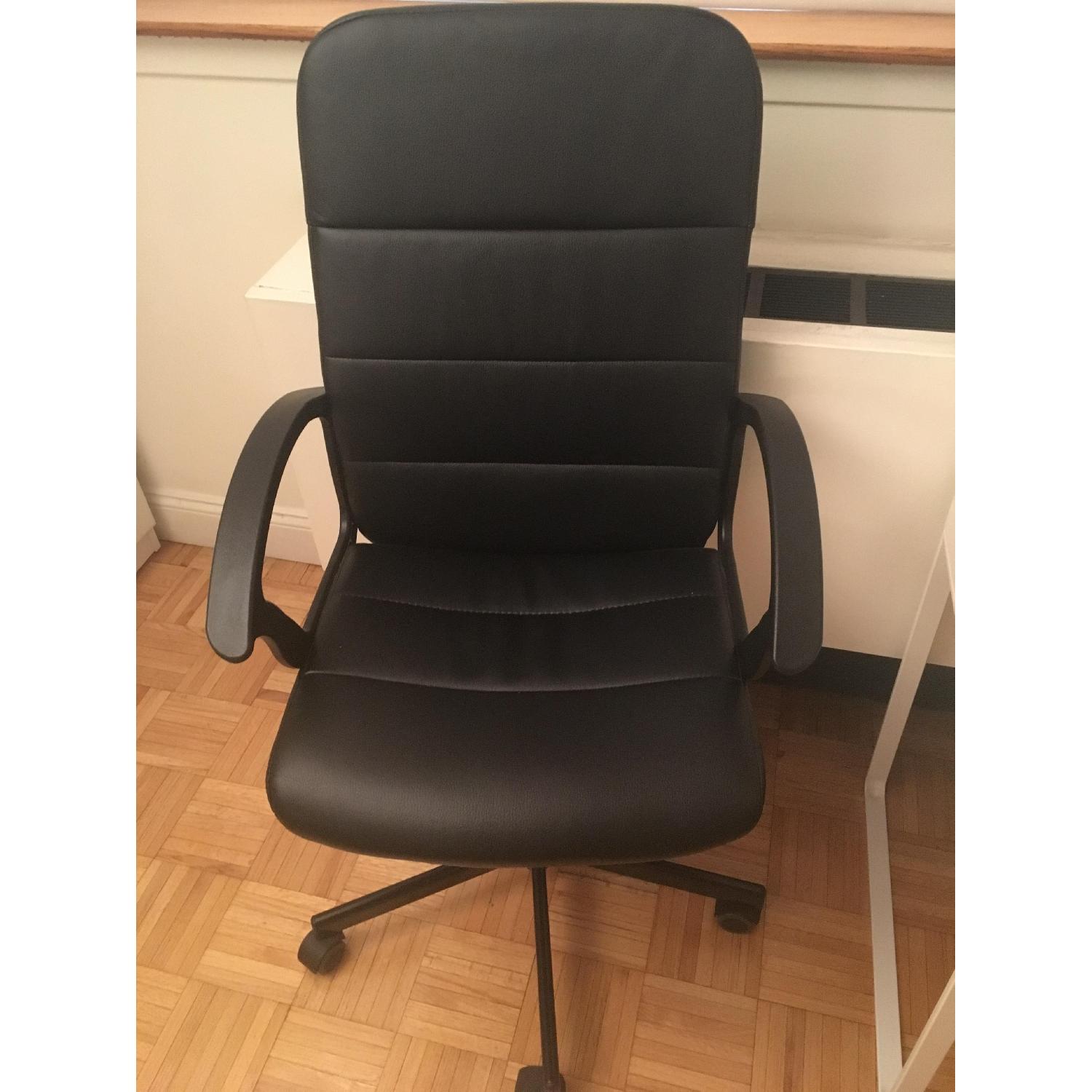 Ikea Micke White Desk w/ White Add On Unit & Chair - image-4