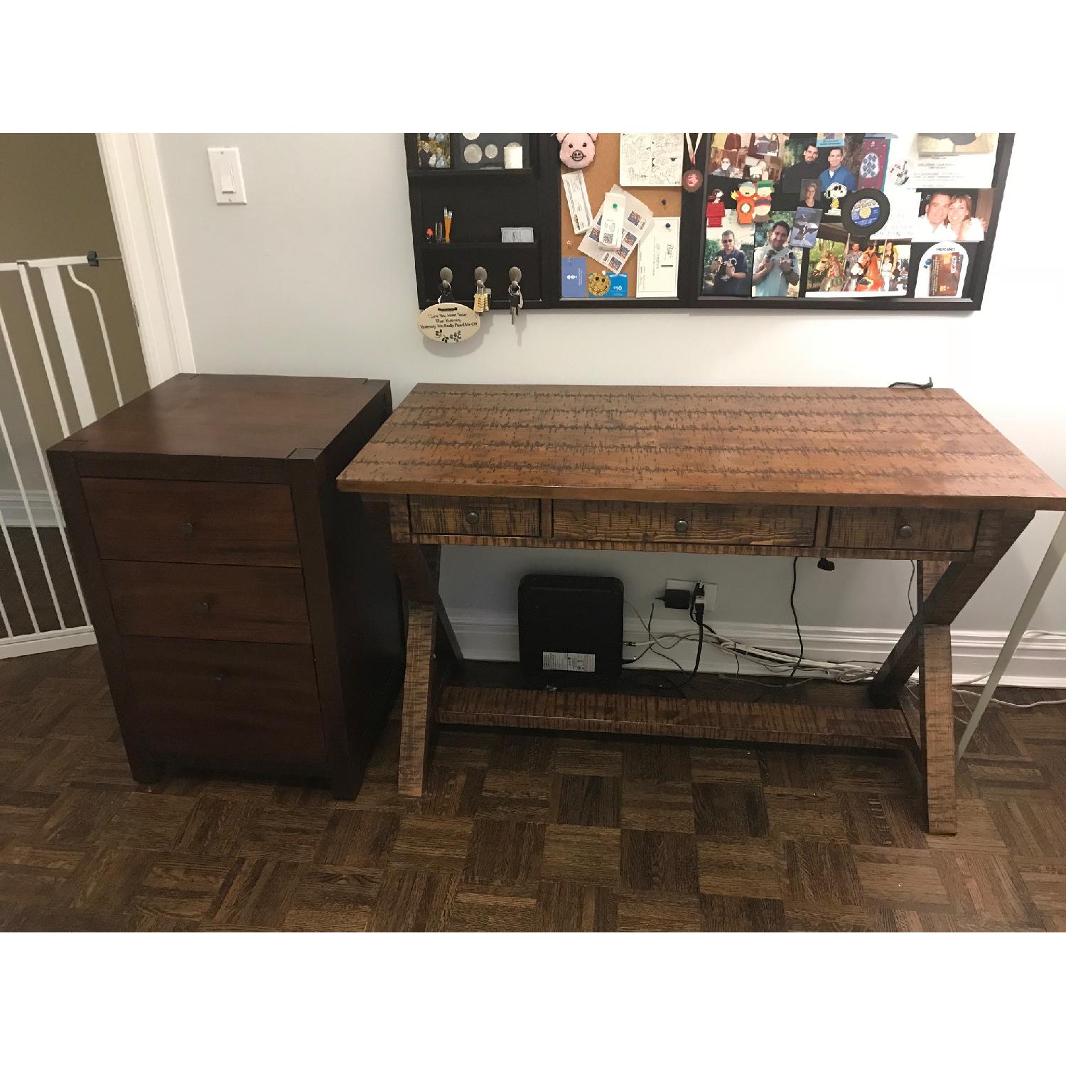 Ashley Minibreeze X-Base Writing Desk w/ Storage Bin - image-1