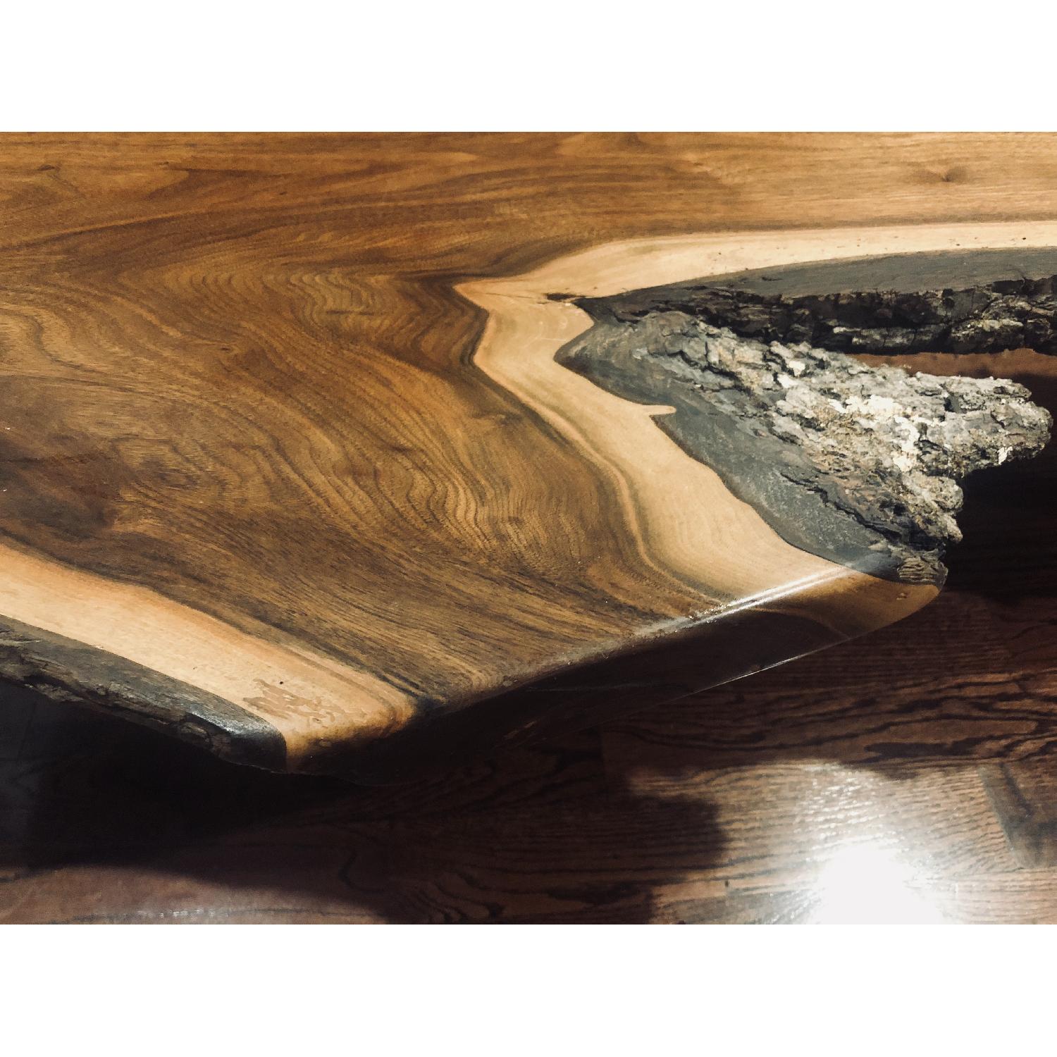 Single Slab Black Walnut Wood Coffee Table/Bench AptDeco