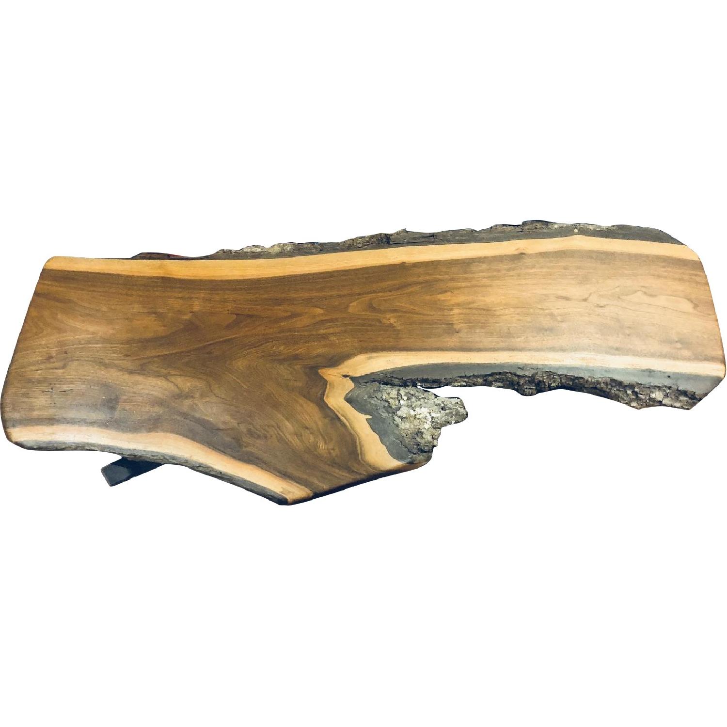 Single Slab Black Walnut Wood Coffee Table/Bench AptDeco