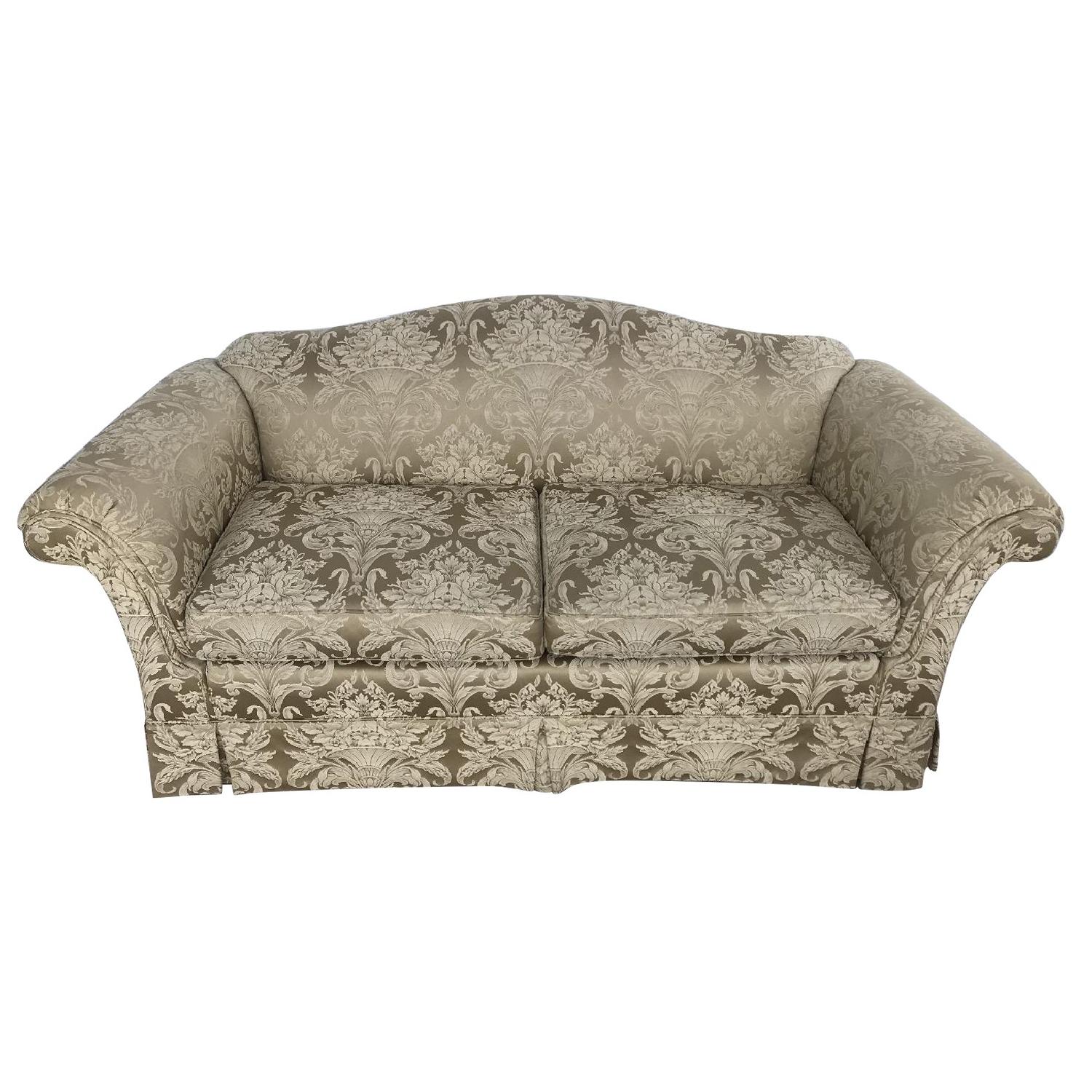 Highland House Damask Slipcovered Sofa Aptdeco