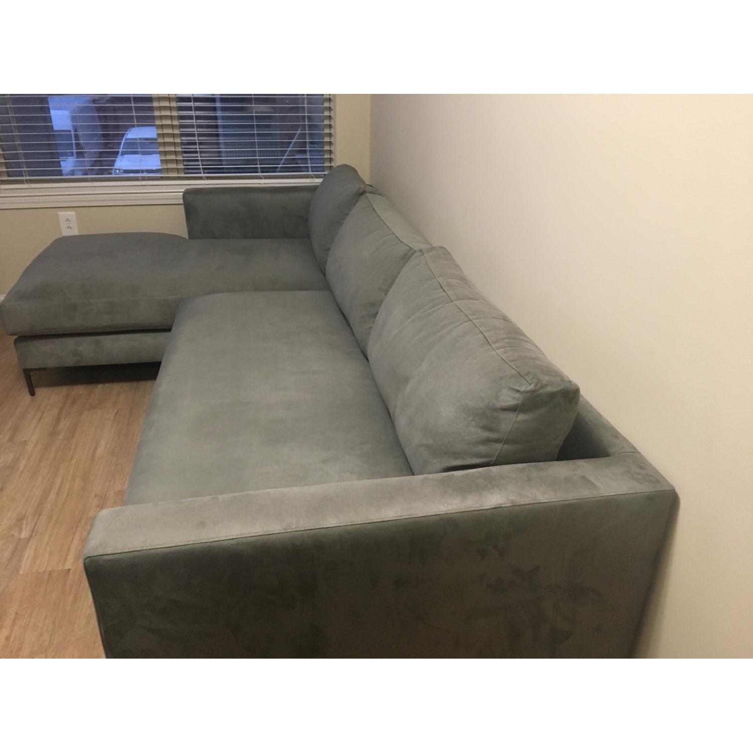 Pottery Barn Jake Upholstered Right Chaise Sectional Sofa - image-2