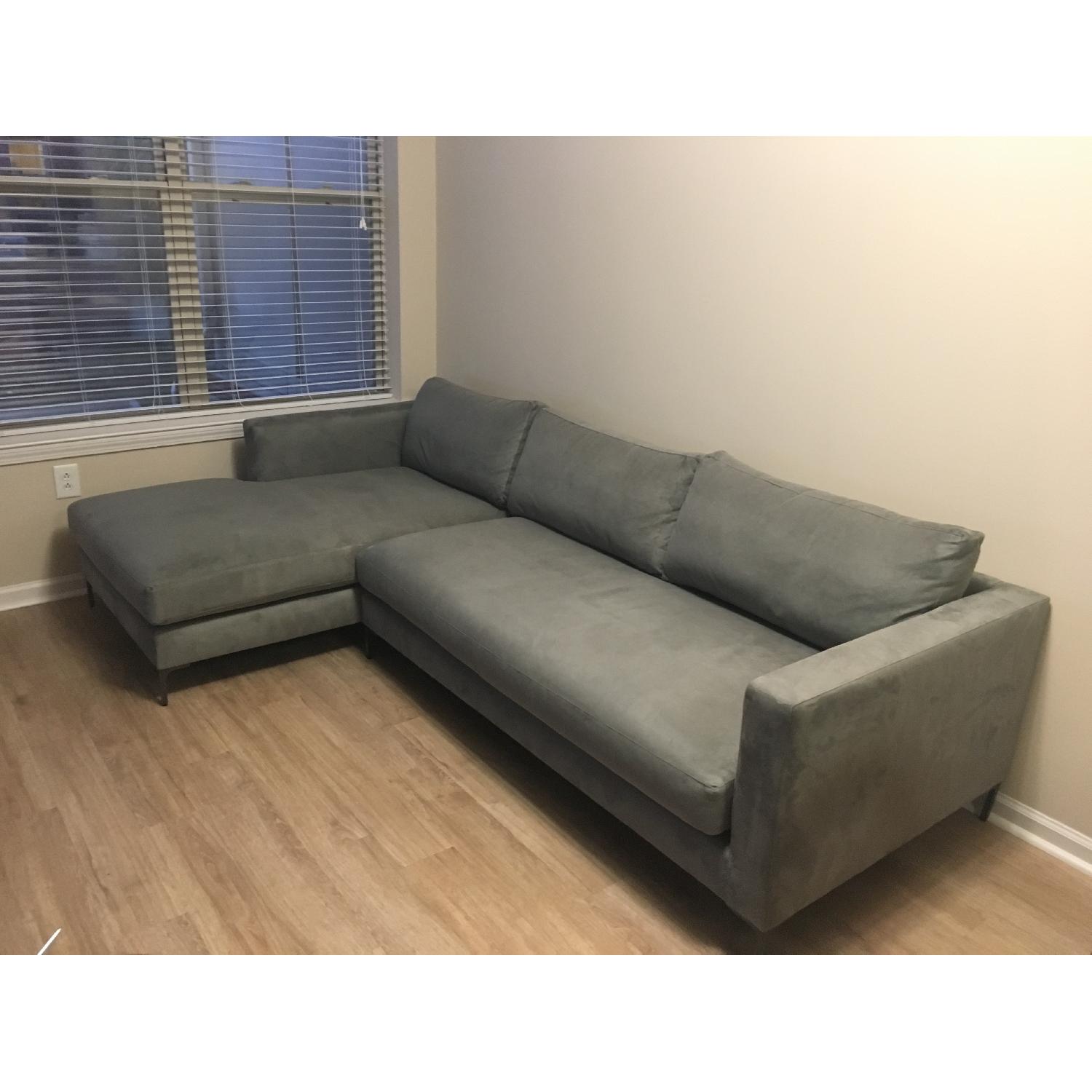 Pottery Barn Jake Upholstered Right Chaise Sectional Sofa - image-3