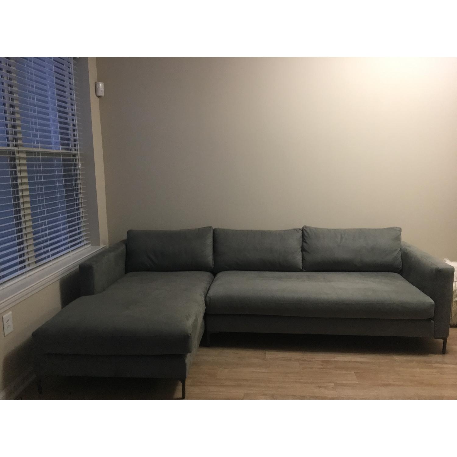 Pottery Barn Jake Upholstered Right Chaise Sectional Sofa - image-6