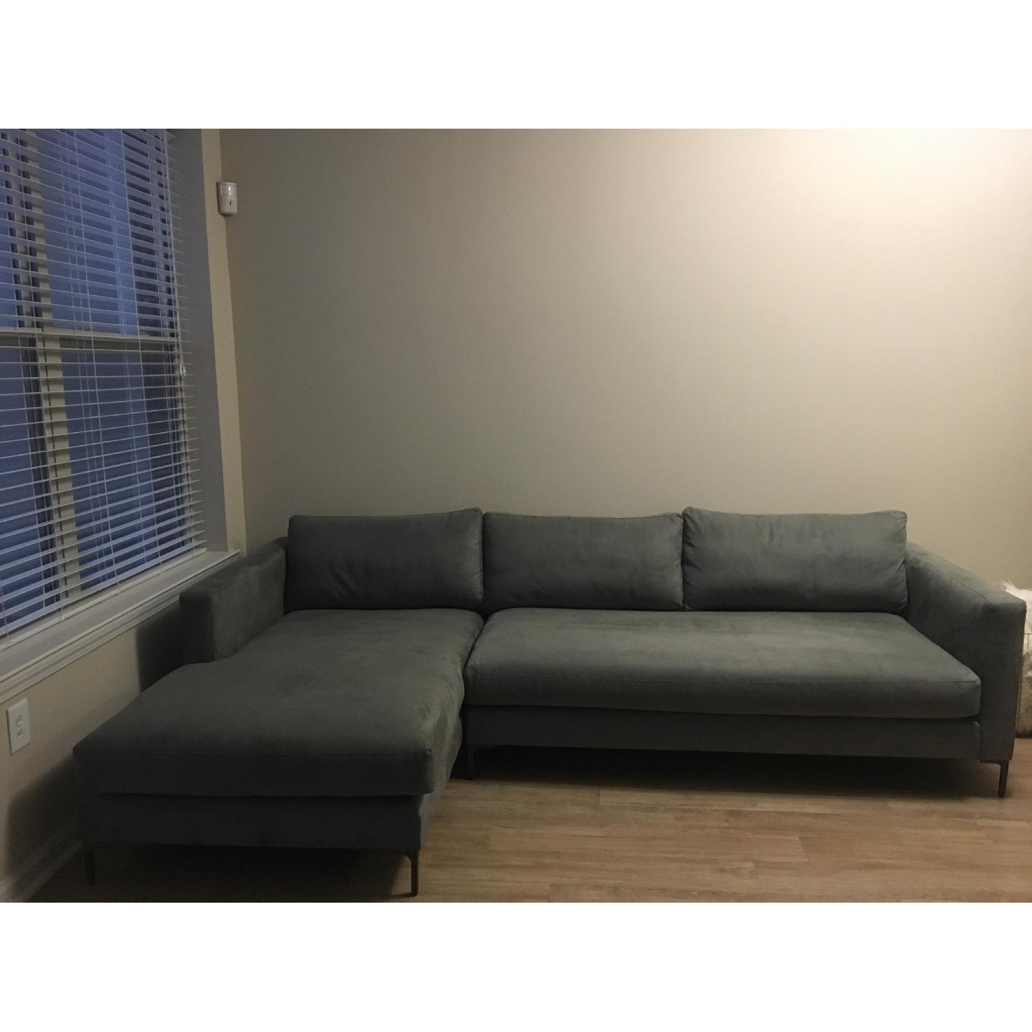 Pottery Barn Jake Upholstered Right Chaise Sectional Sofa - image-7