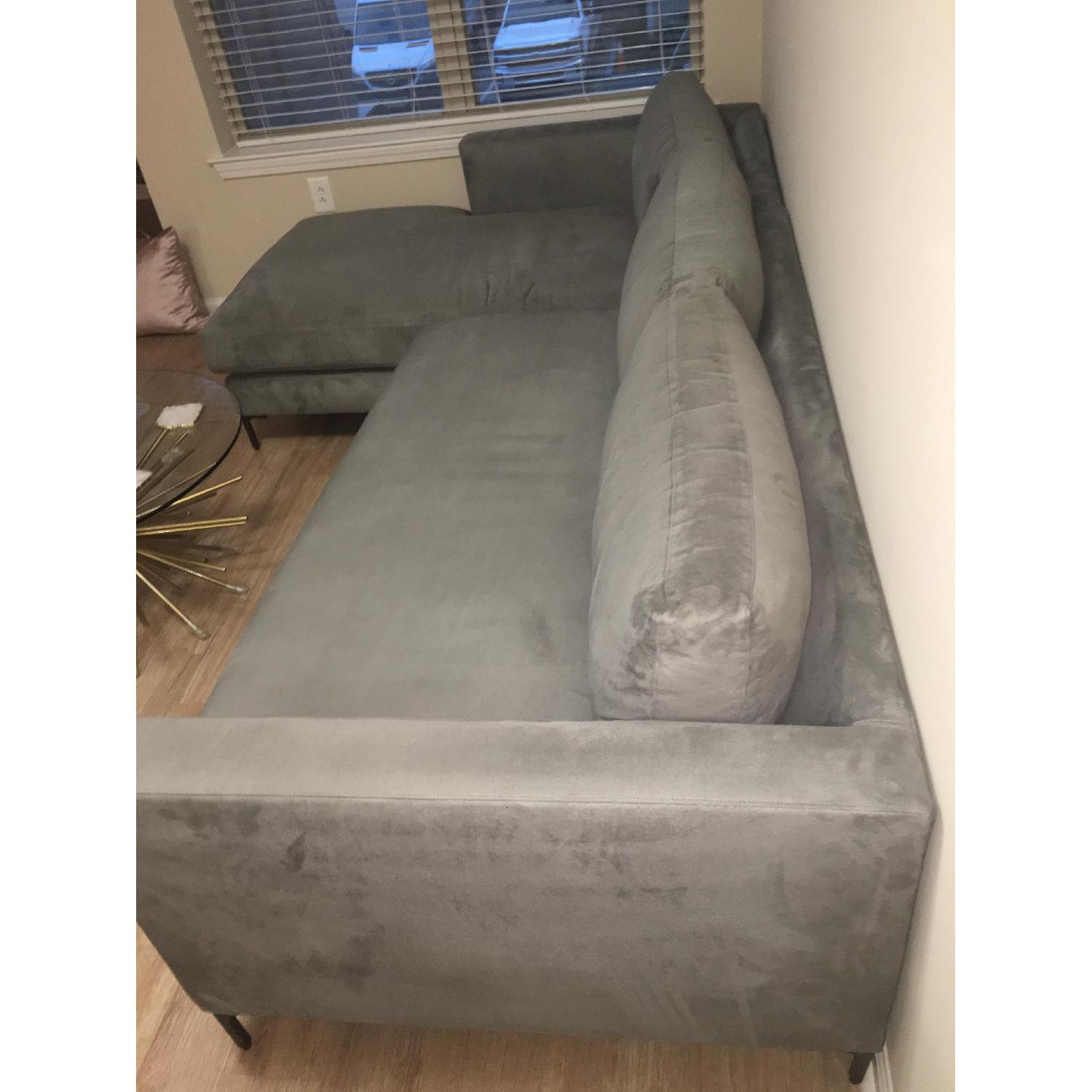 Pottery Barn Jake Upholstered Right Chaise Sectional Sofa - image-10