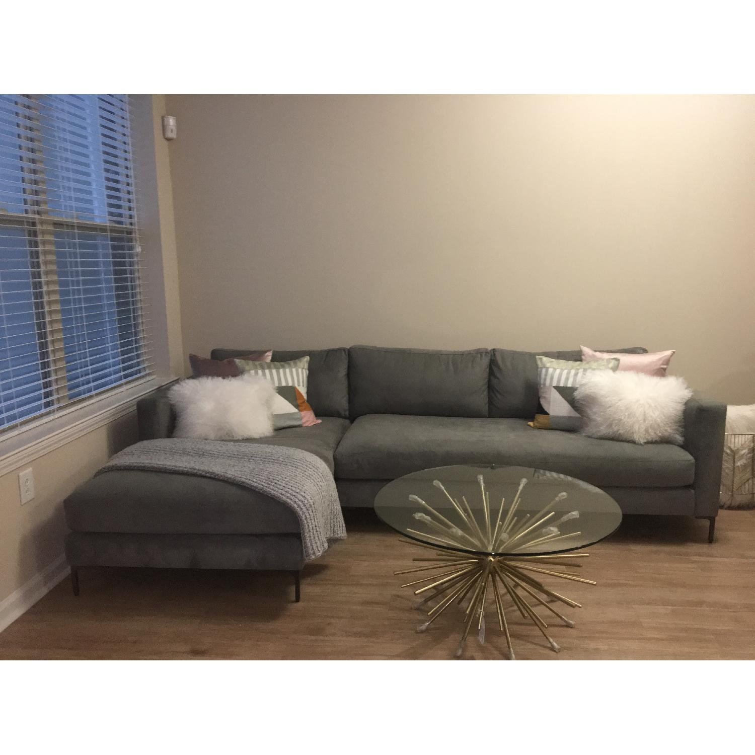 Pottery Barn Jake Upholstered Right Chaise Sectional Sofa - image-11