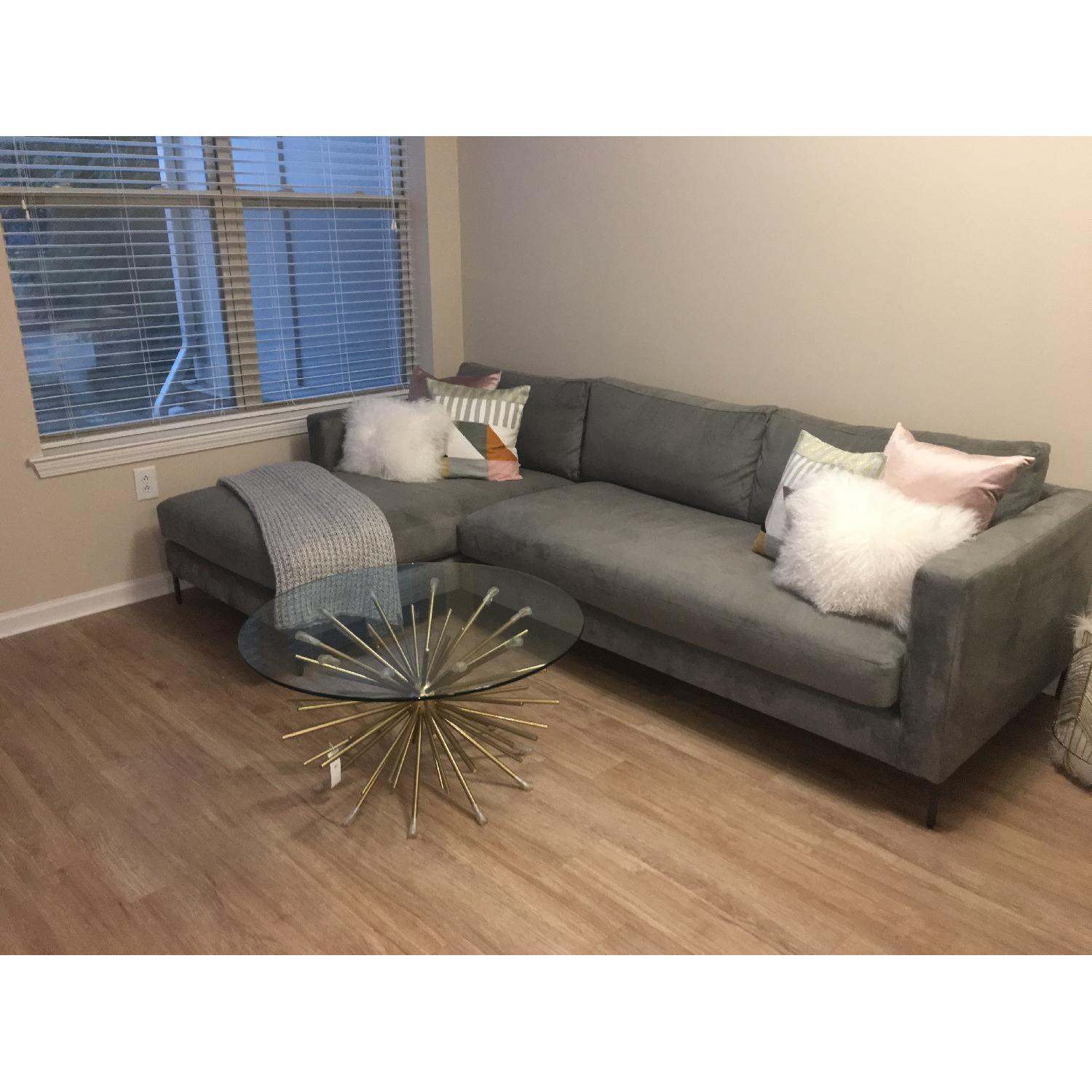 Pottery Barn Jake Upholstered Right Chaise Sectional Sofa - image-13