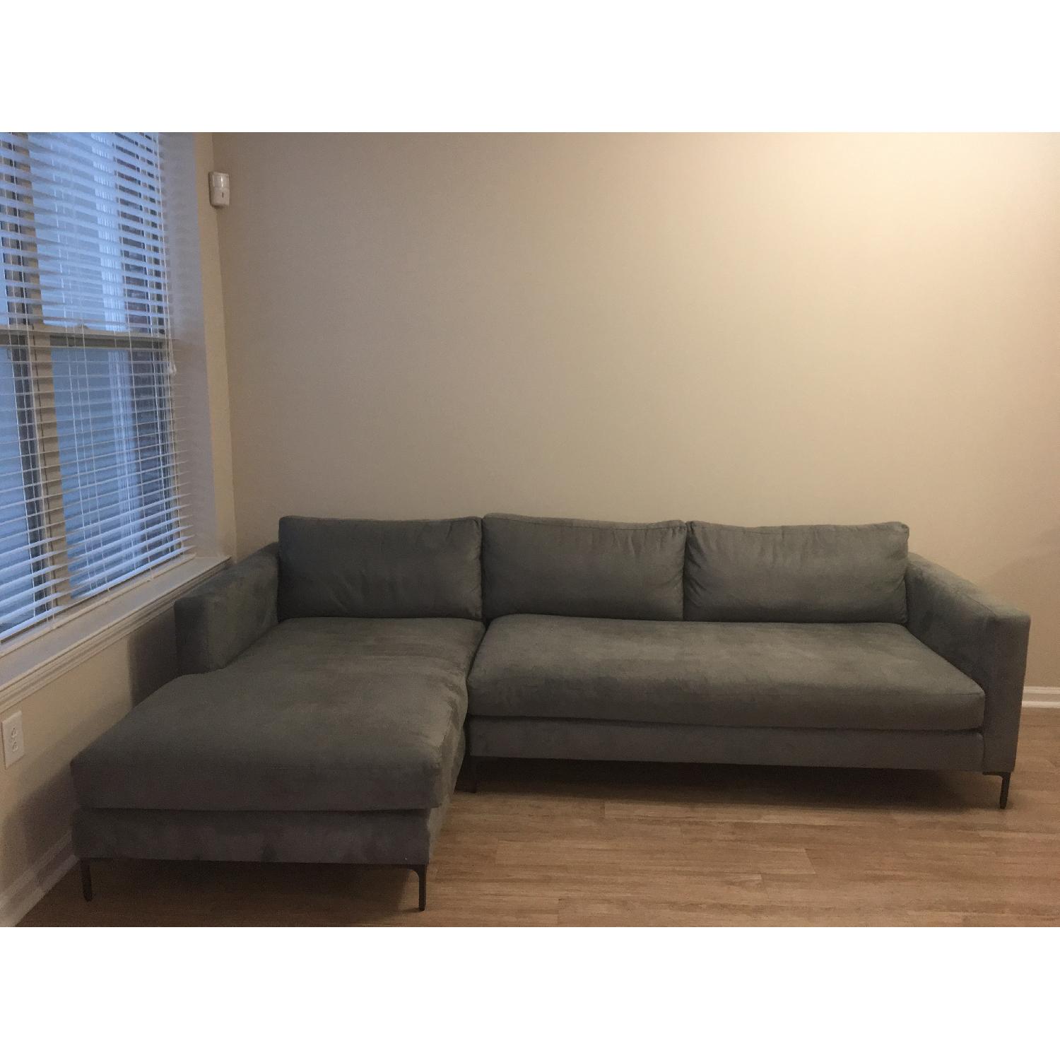 Pottery Barn Jake Upholstered Right Chaise Sectional Sofa - image-16