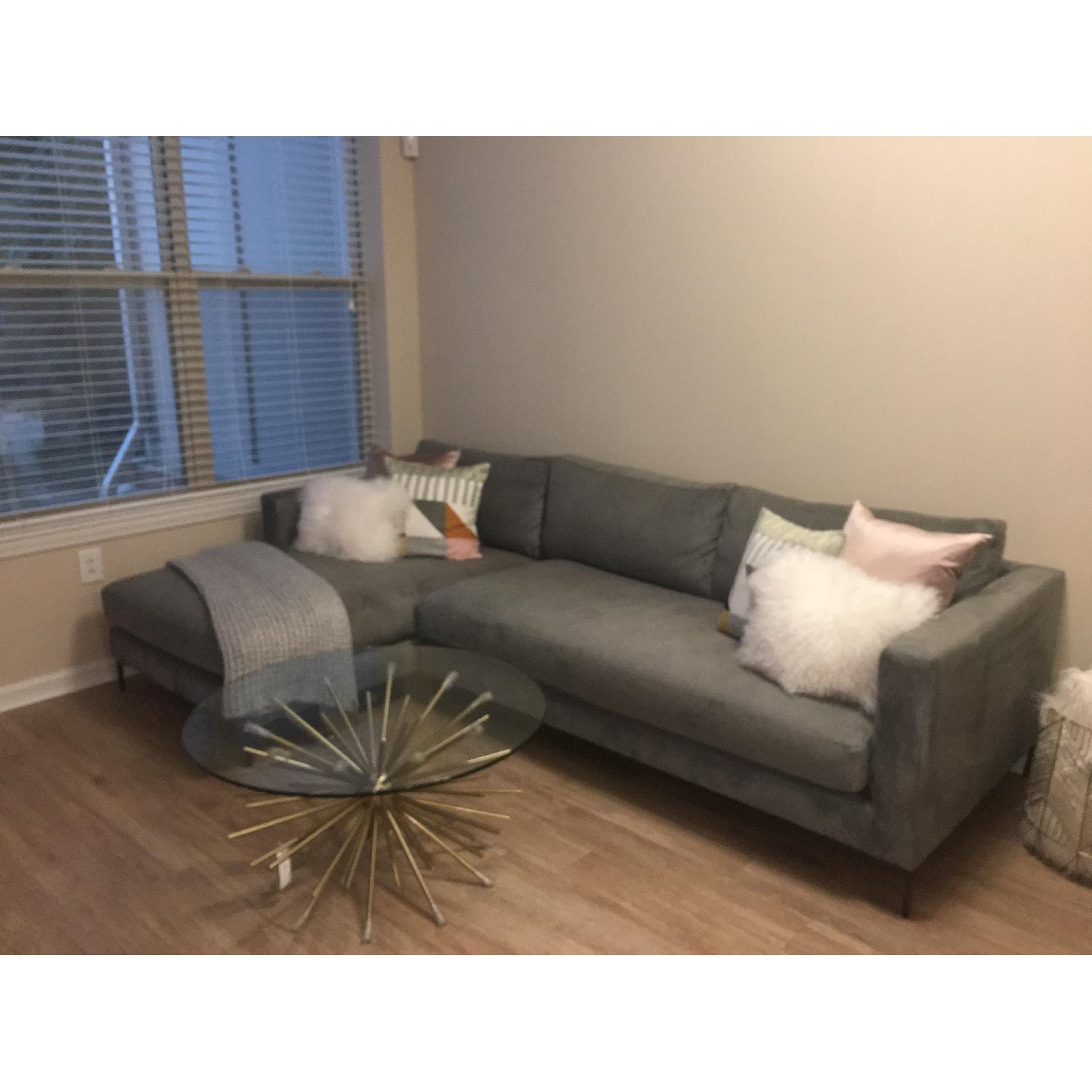 Pottery Barn Jake Upholstered Right Chaise Sectional Sofa - image-17