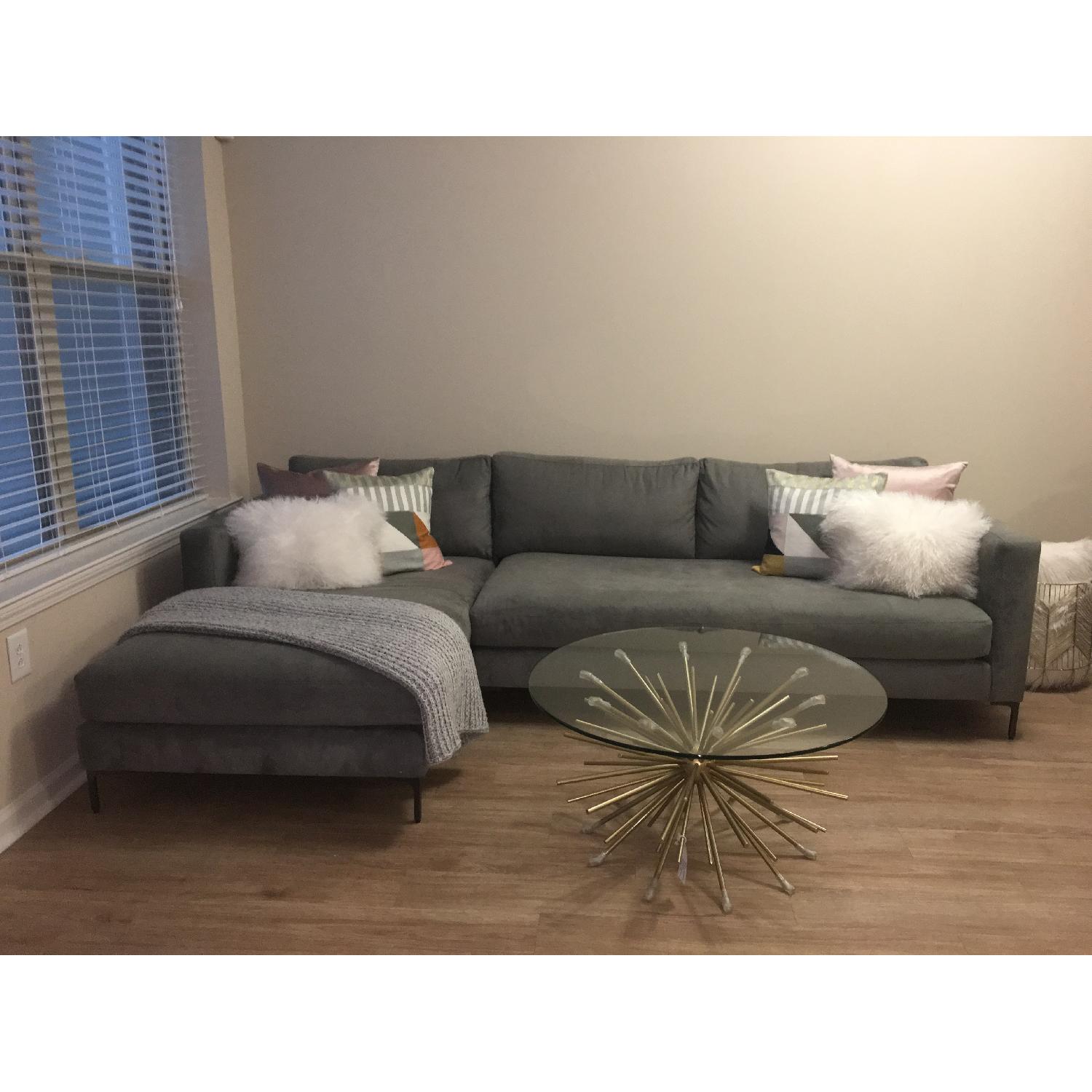 Pottery Barn Jake Upholstered Right Chaise Sectional Sofa - image-18