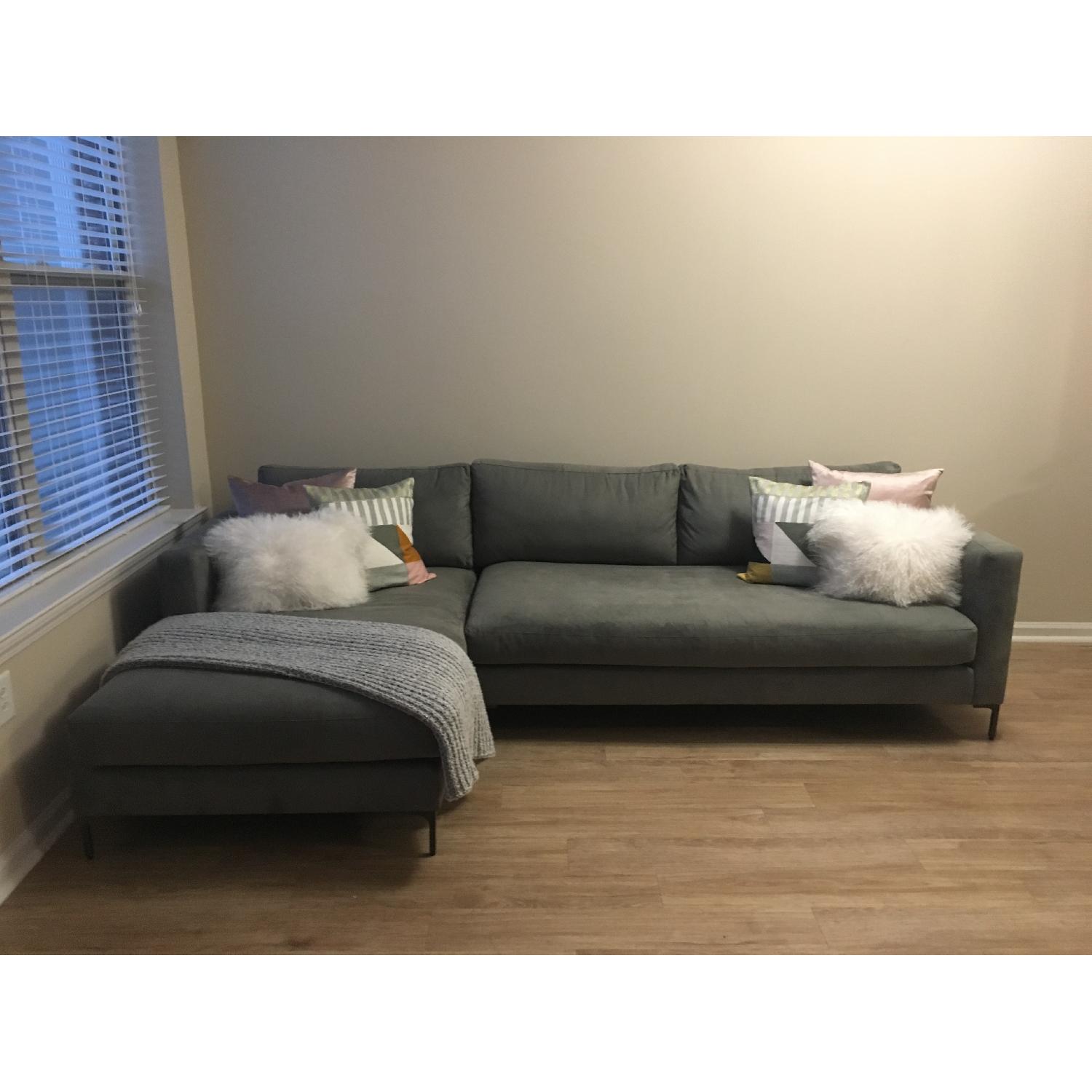 Pottery Barn Jake Upholstered Right Chaise Sectional Sofa - image-20