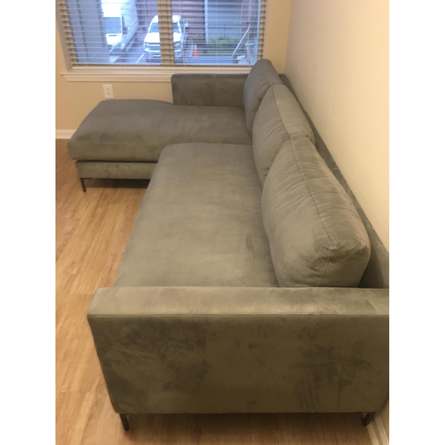 Pottery Barn Jake Upholstered Right Chaise Sectional Sofa - image-23