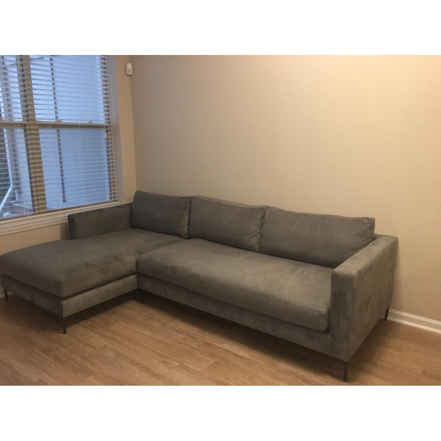 Pottery Barn Jake Upholstered Right Chaise Sectional Sofa - image-25