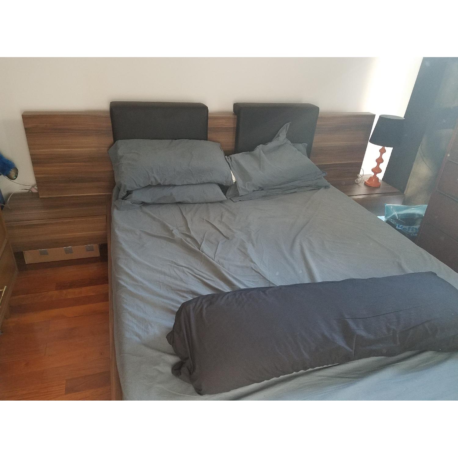 Rossetto Gap Platform Bed w/ Cushions & Nightstands - image-3