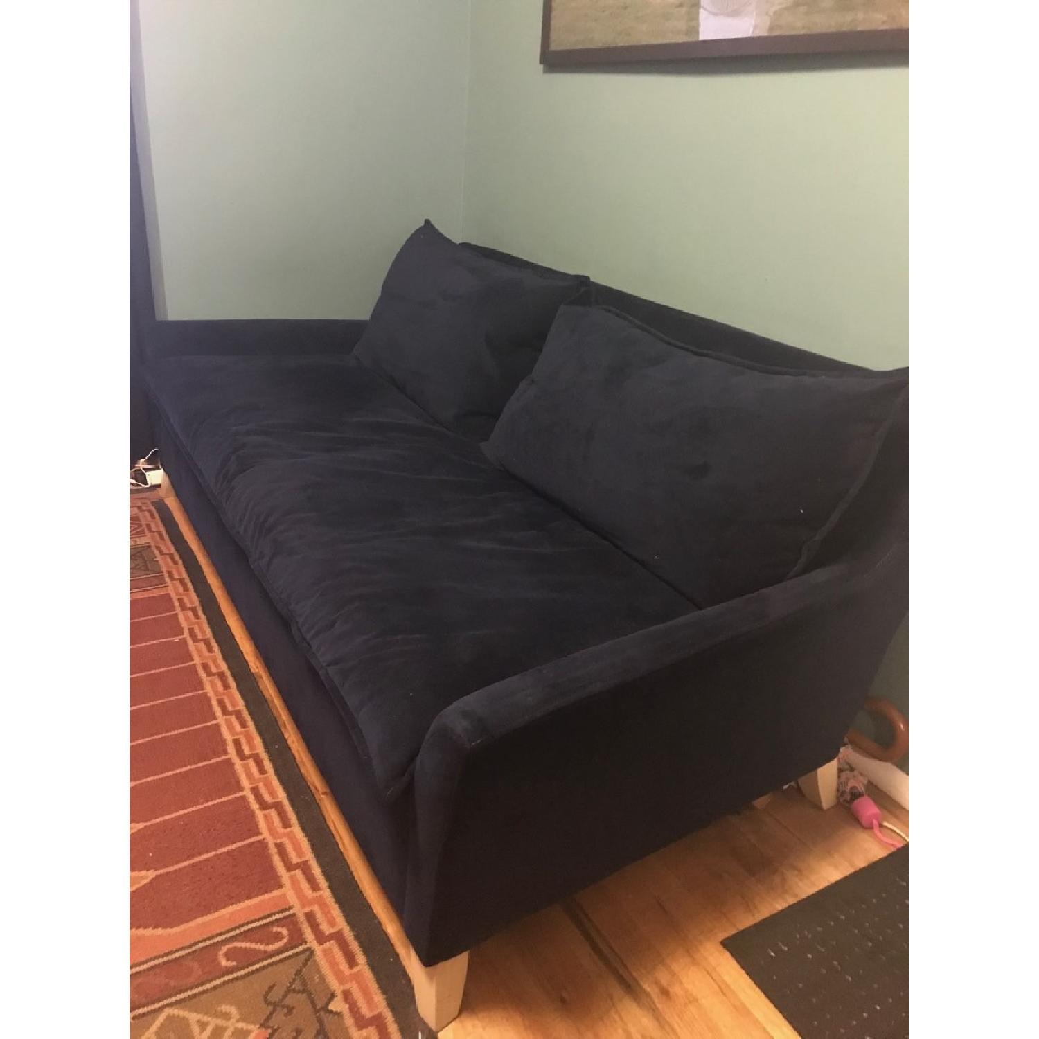 West Elm Bliss Sofa in Ink Blue Performance Velvet - image-1