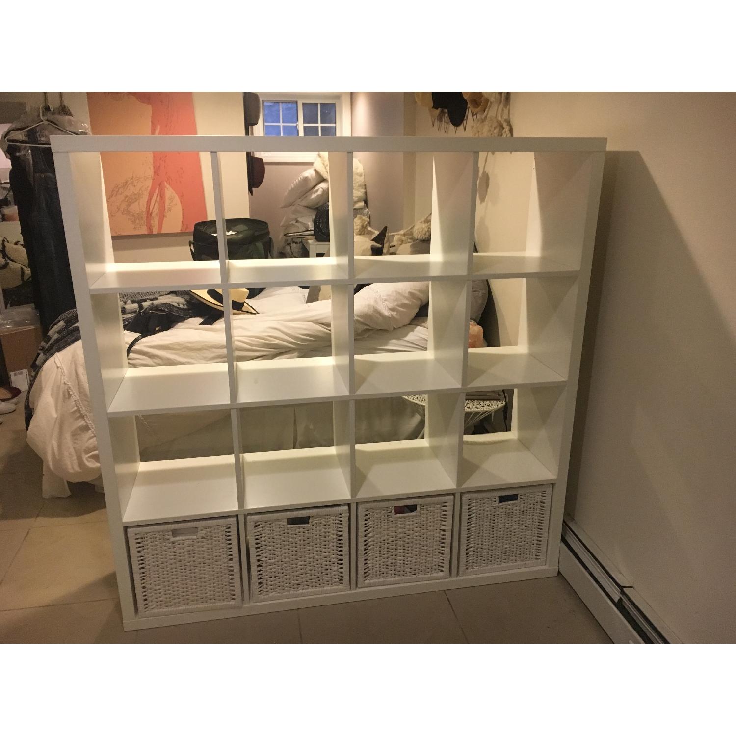 Ikea Kallax Bookcase in White AptDeco