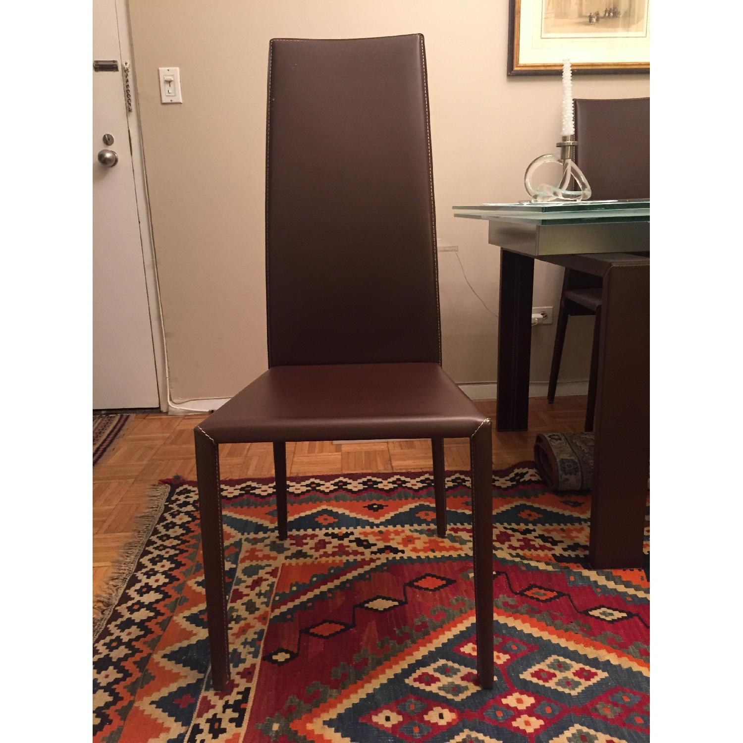 Calligaris Hyper Dining Table w/ 6 Charme Tall Back Dining Chairs - image-1