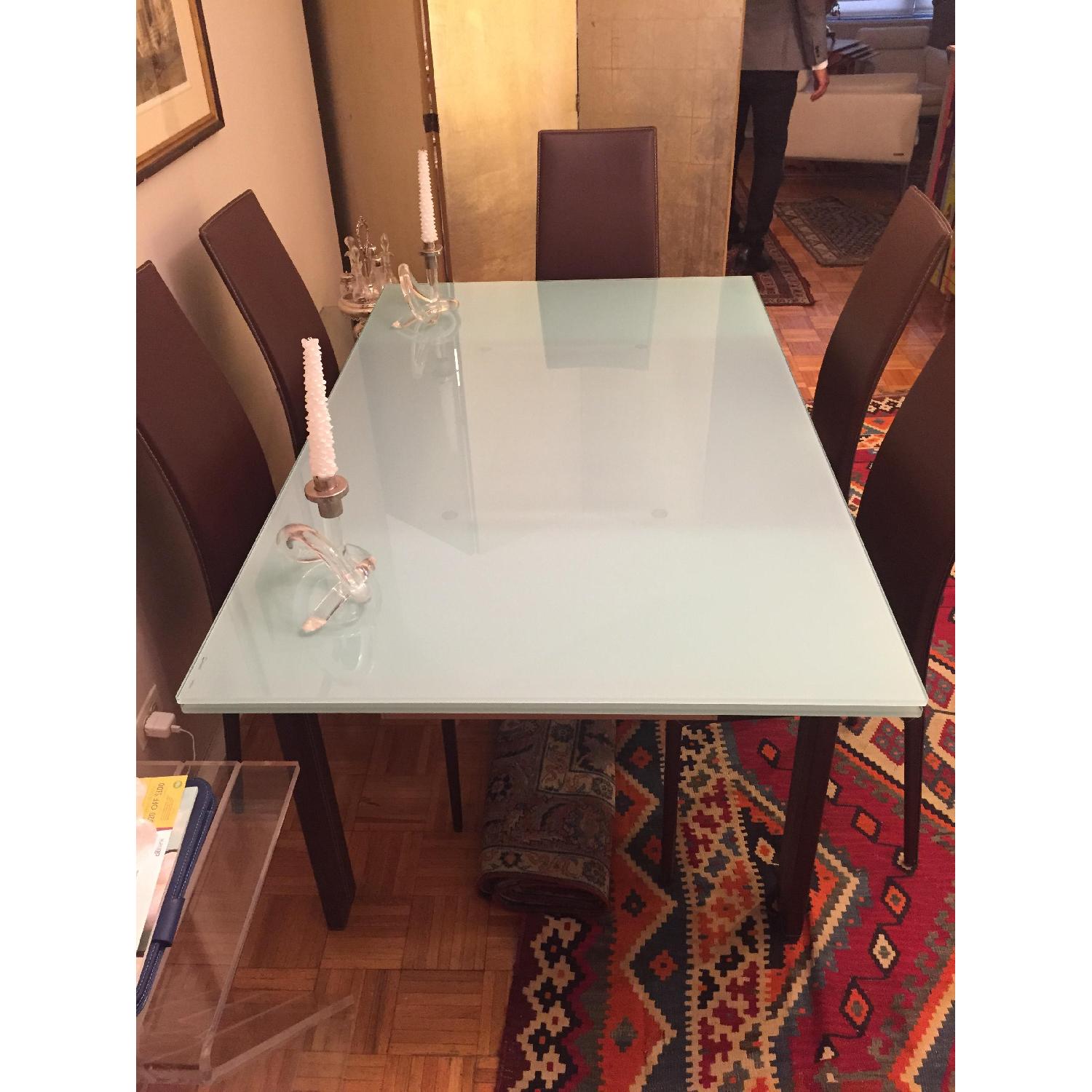 Calligaris Hyper Dining Table w/ 6 Charme Tall Back Dining Chairs - image-3