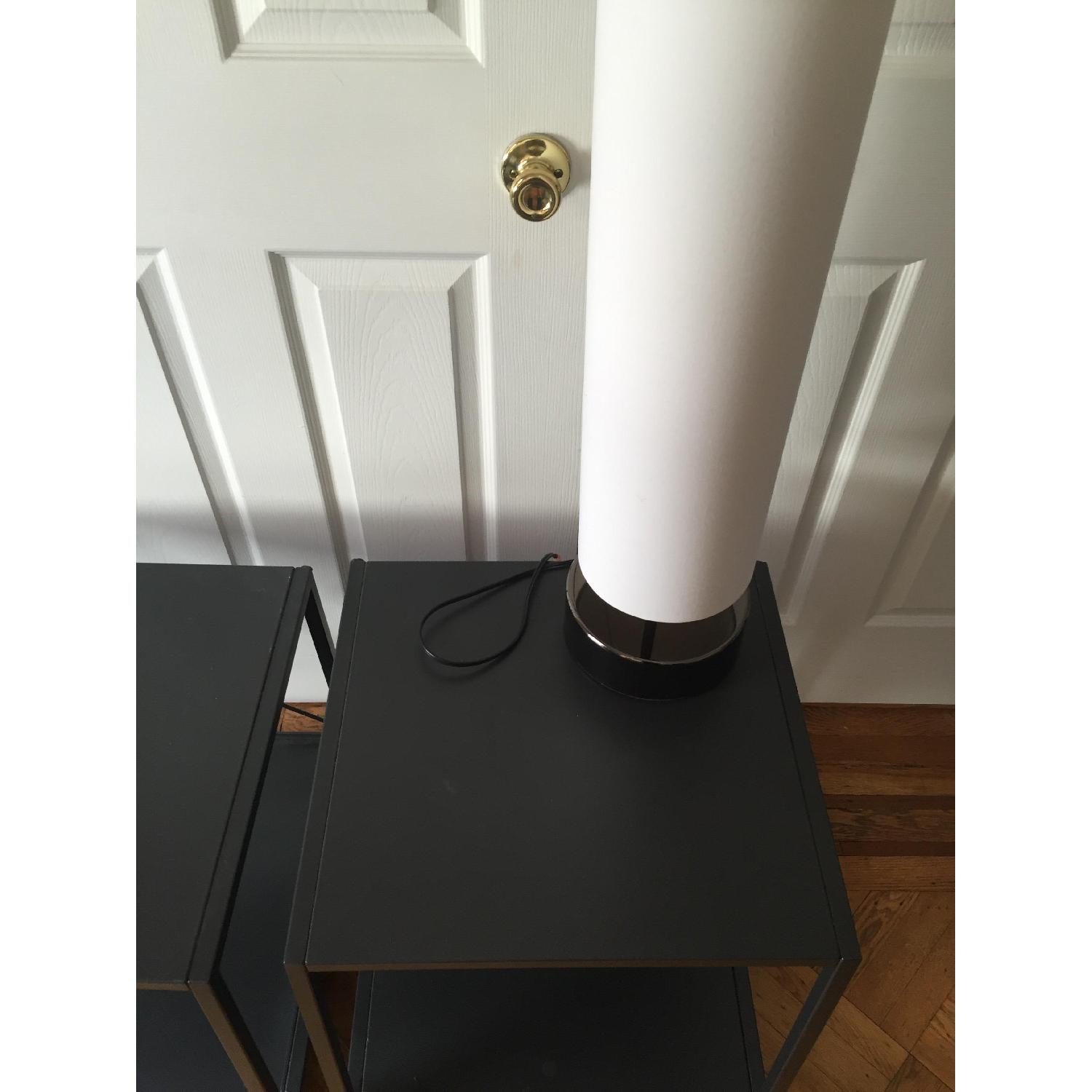 CB2 Carbon Grey Nightstand/Bedside Table - image-5