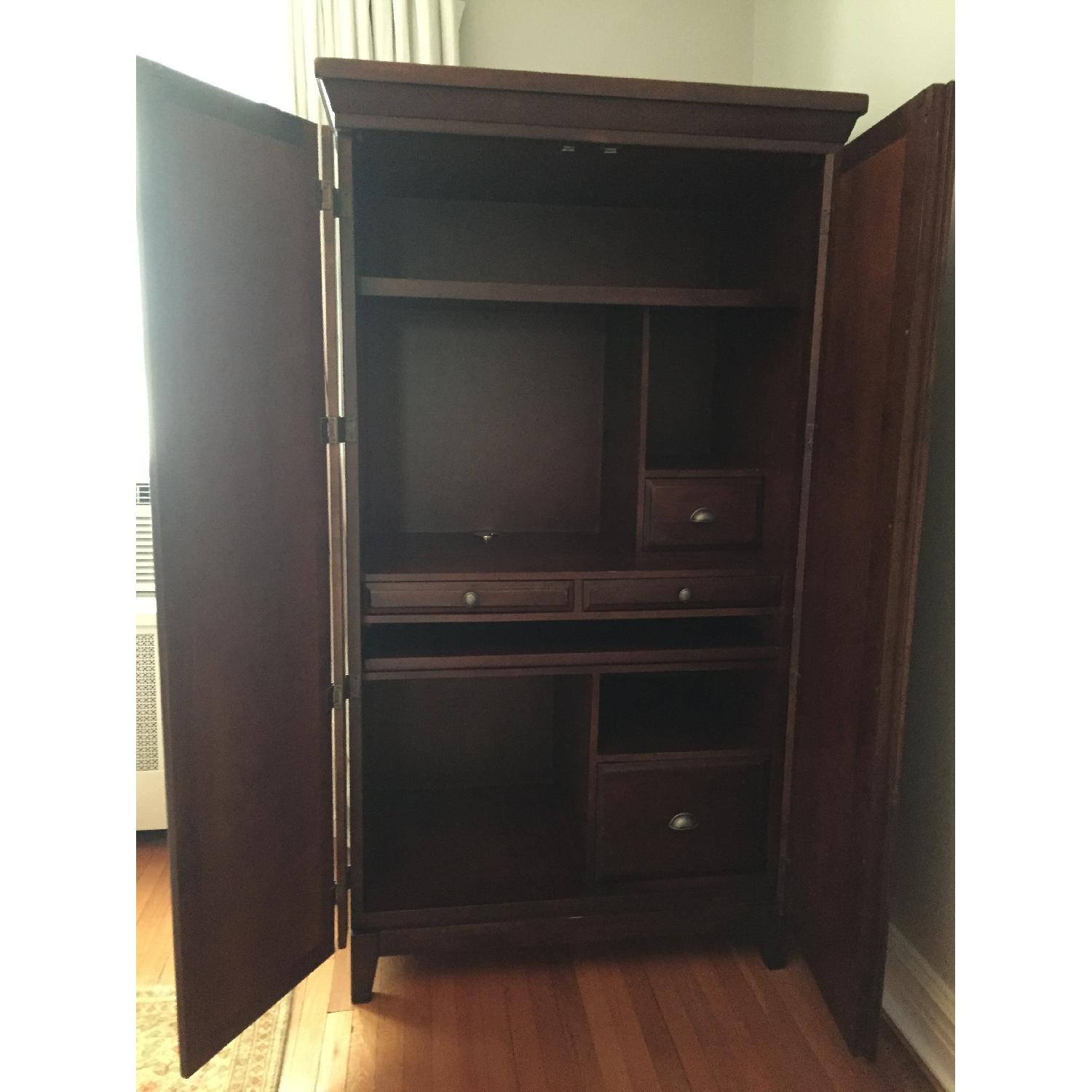 Pottery Barn Office Armoire w/ Pullout Desk - image-4