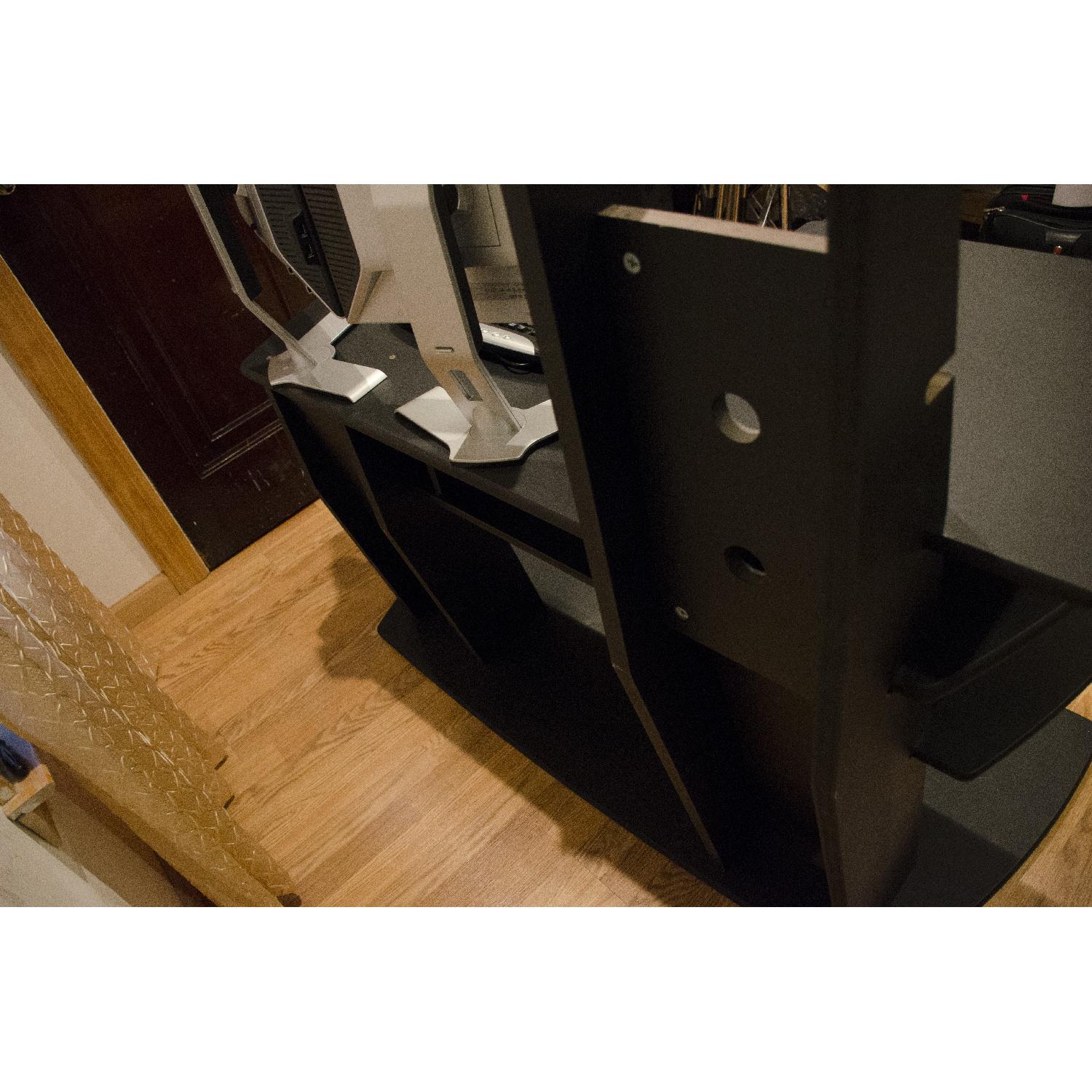 Modern Large Swiss Black Tiered Computer Desk - image-3