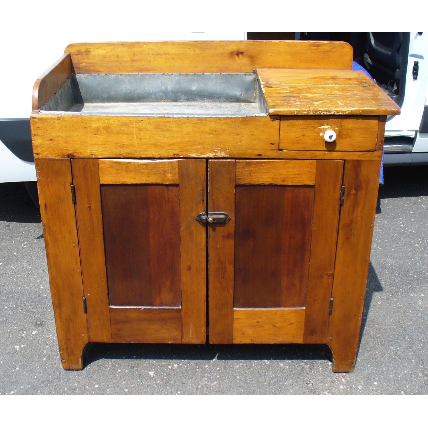 Antique Pine Dry Sink - image-1