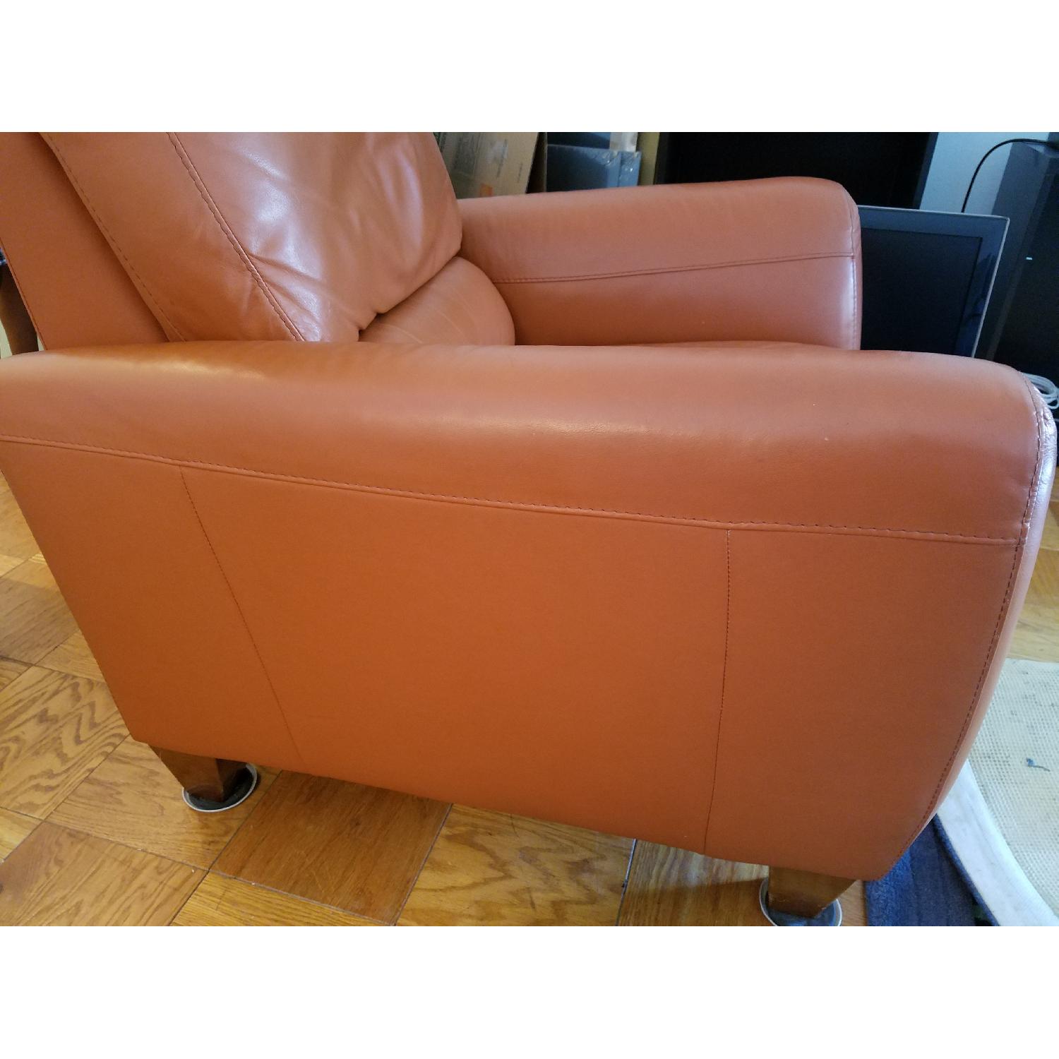 Burnt Orange Leather Recliner Chairs - image-2