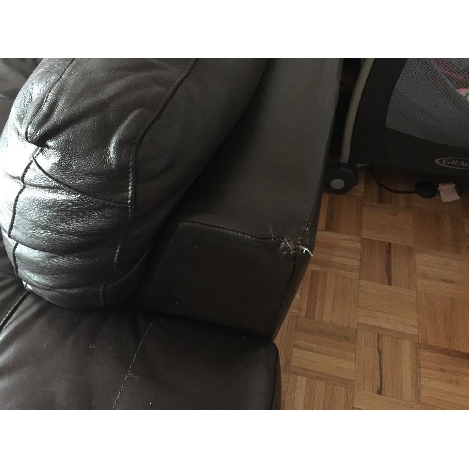 Macy's Milano Leather 2-Piece Chaise Sectional Sofa - image-3