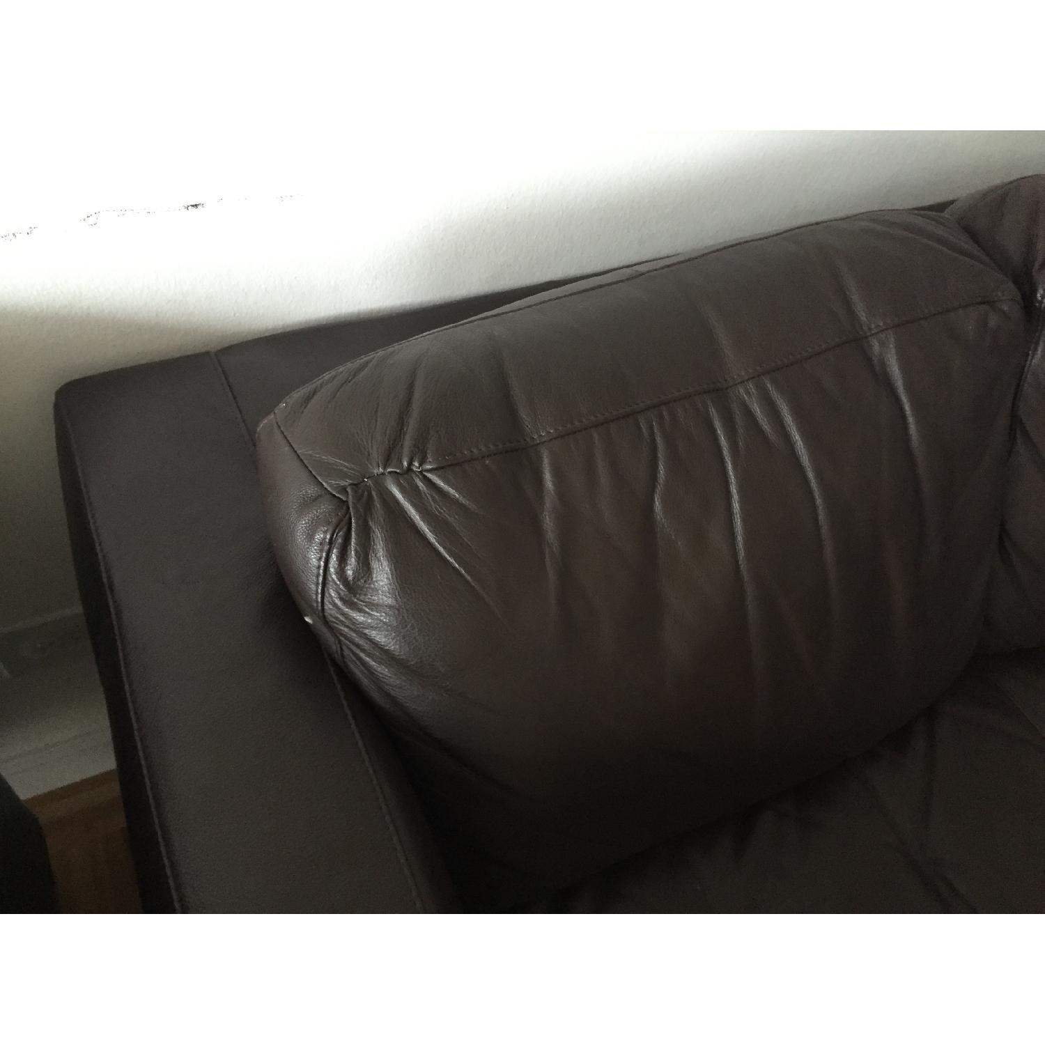 Macy's Milano Leather 2-Piece Chaise Sectional Sofa - image-5