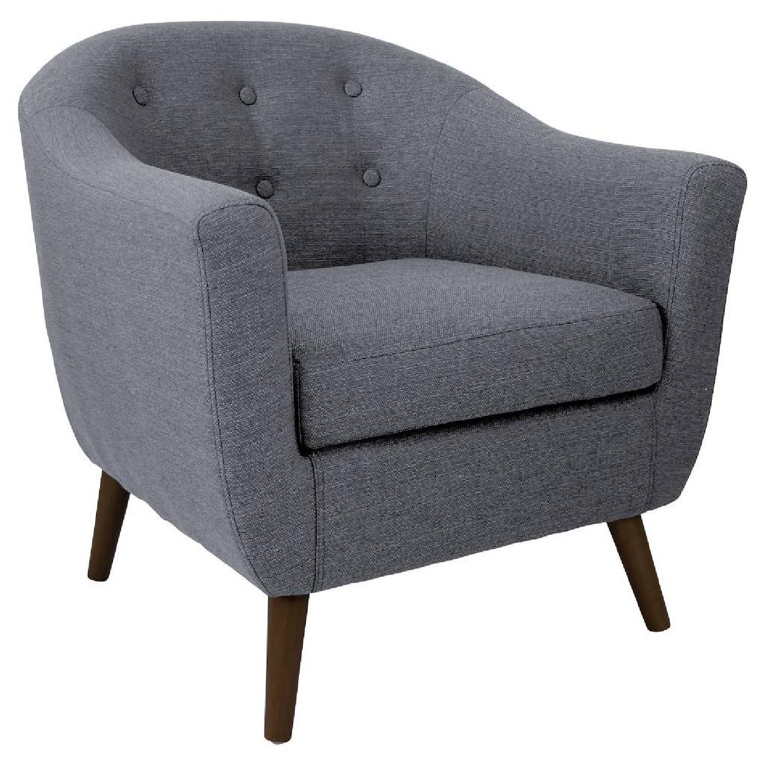 LumiSource Rockwell Fabric Accent Chair in Grey - image-1