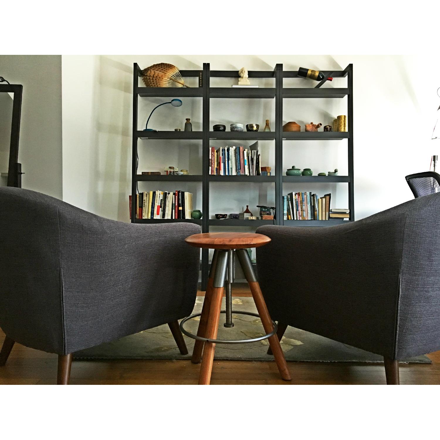 LumiSource Rockwell Fabric Accent Chair in Grey - image-4