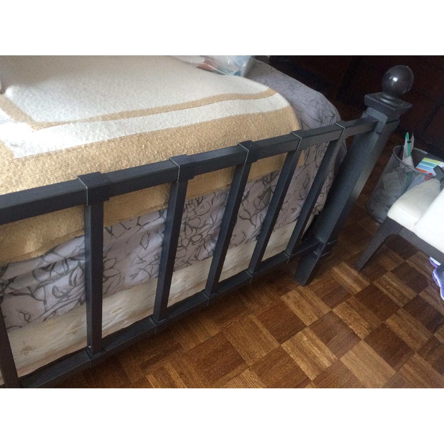 Crate & Barrel Queen Iron Bed Frame AptDeco