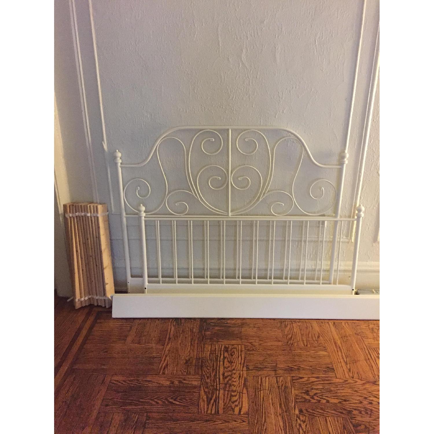 Ikea Leirvik White Metal Bed Frame - image-1