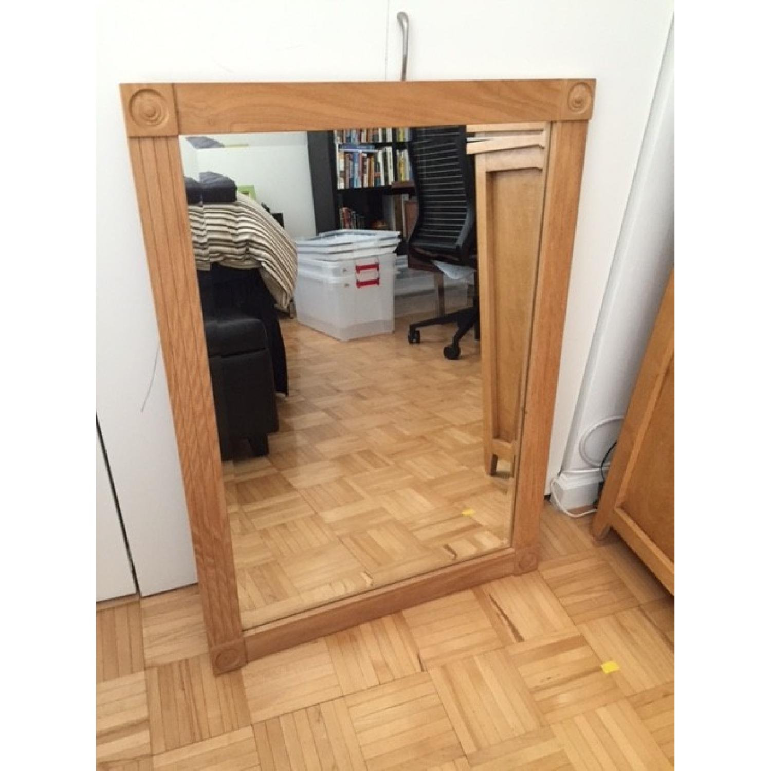 Light Wood Small Drawer Dresser w/ Matching Mirror - image-1