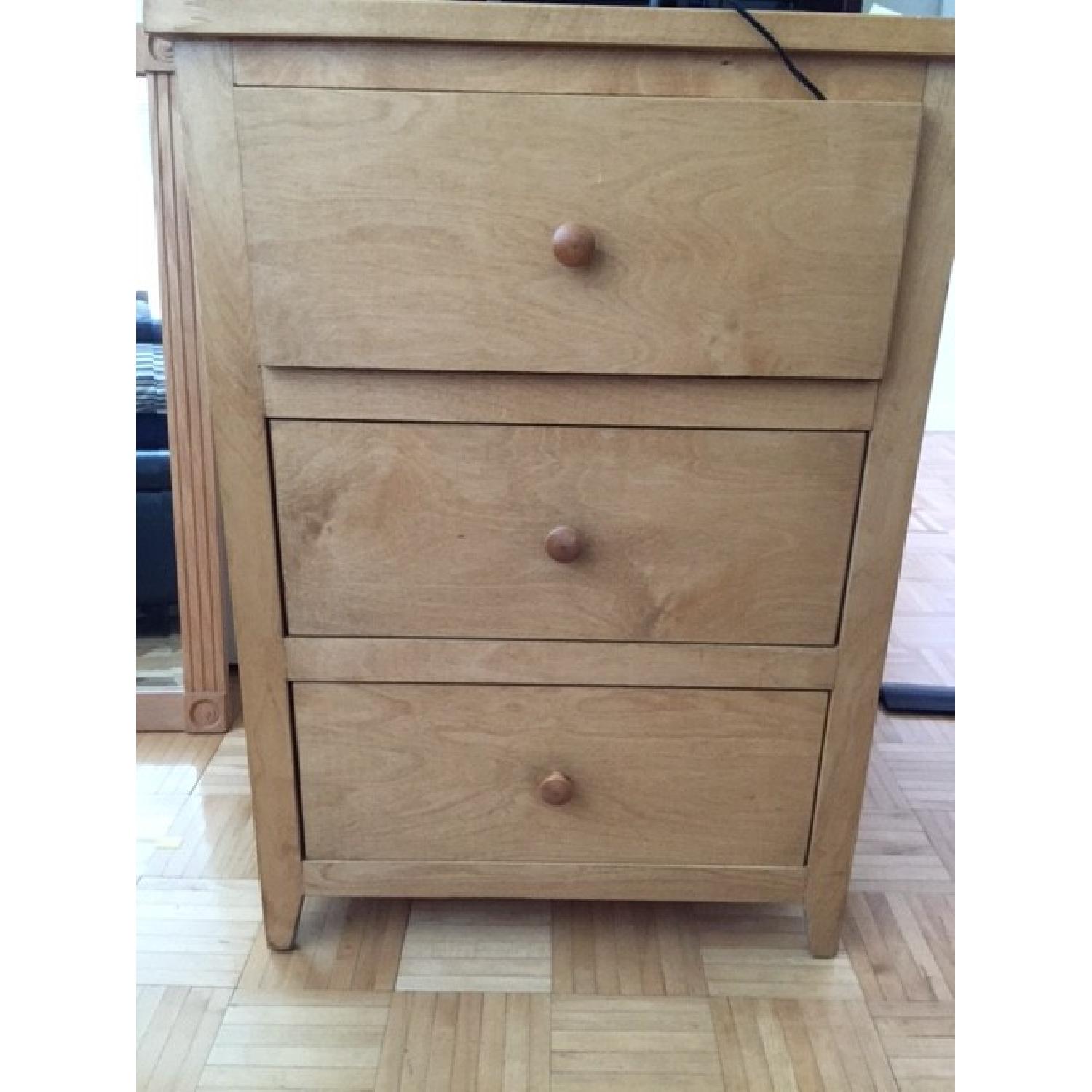 Light Wood Small Drawer Dresser w/ Matching Mirror - image-2