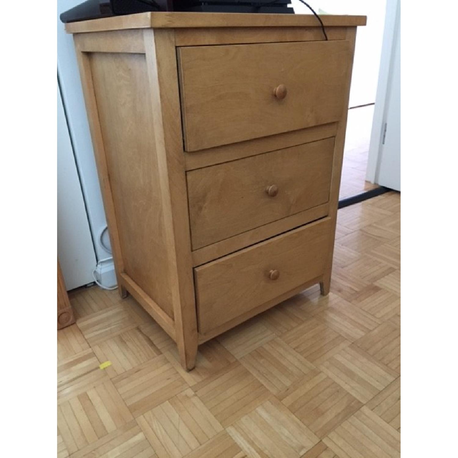 Light Wood Small Drawer Dresser w/ Matching Mirror - image-3