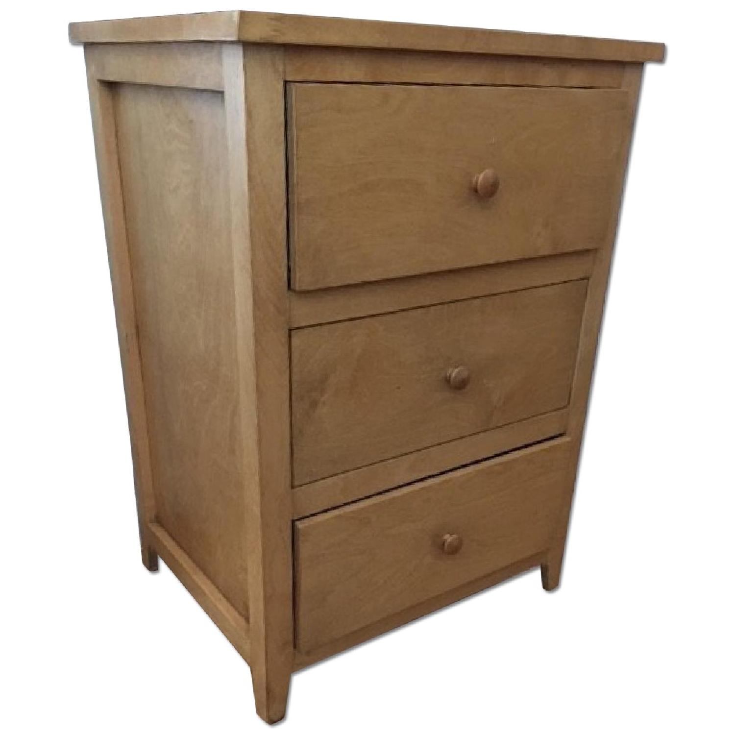 Light Wood Small Drawer Dresser w/ Matching Mirror - image-0