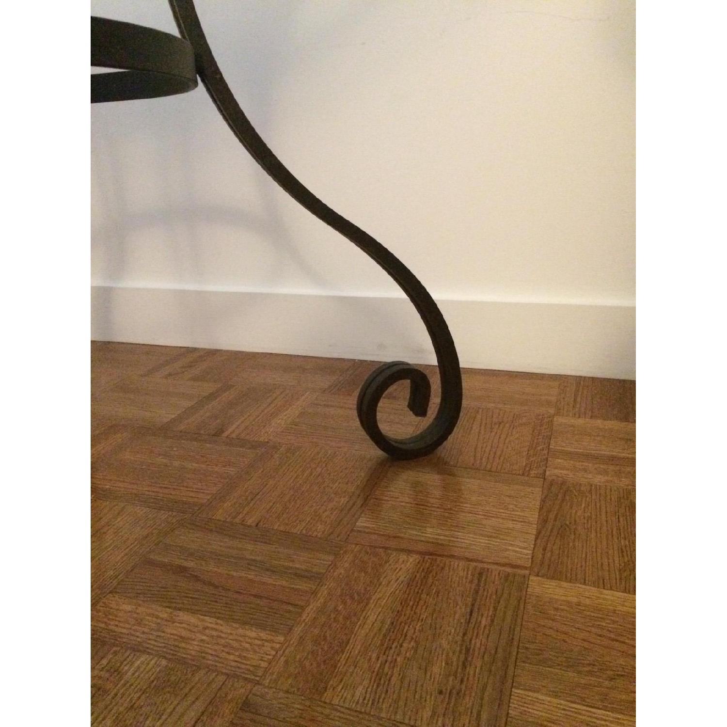 Pier 1 Glass Top Dining Table w/ Wrought Iron Base - image-6