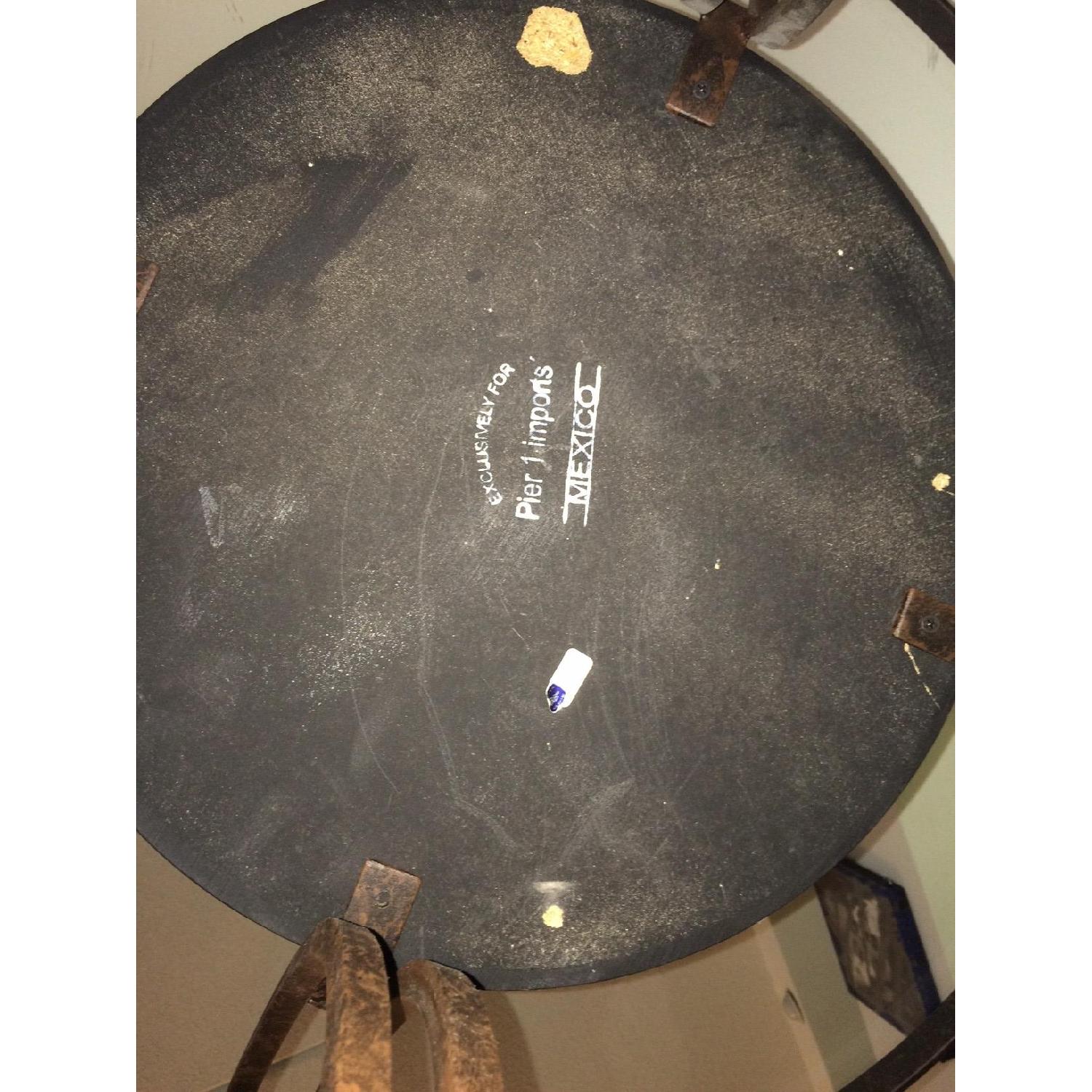 Pier 1 Glass Top Dining Table w/ Wrought Iron Base - image-7