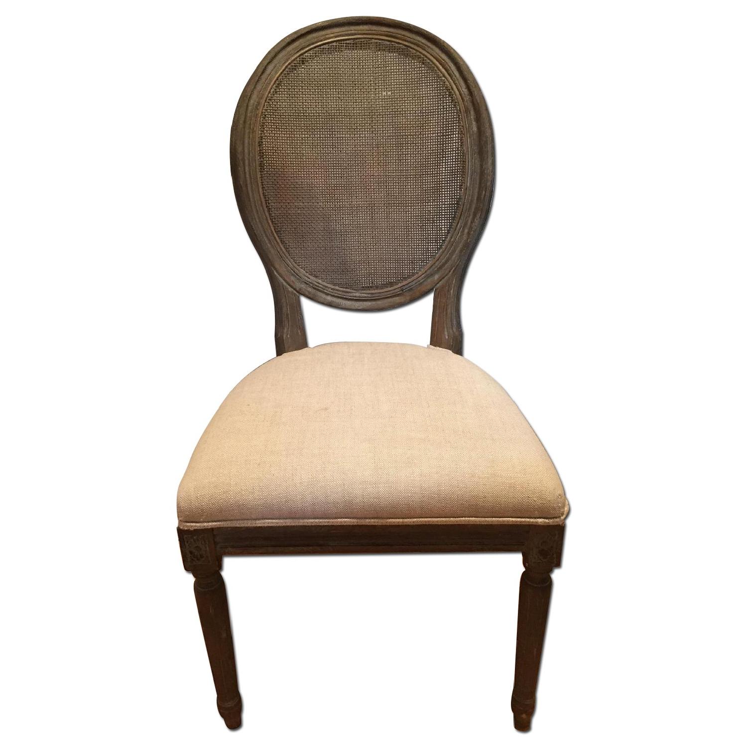 Restoration Hardware Vintage French Round Cane Back Dining Chair AptDeco