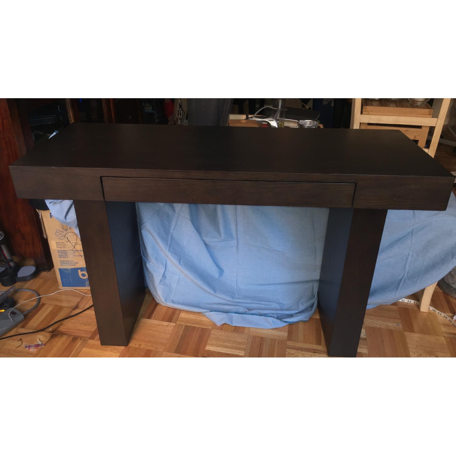 West Elm Console Table w/ Drawer - image-1