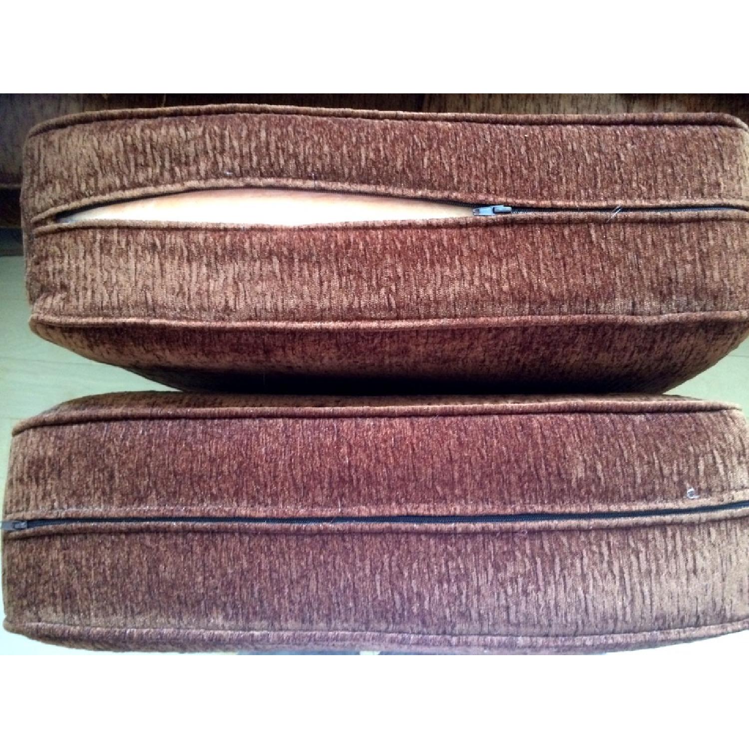 Broyhill Fabric & Leather Sofa w/ Pillows - image-5