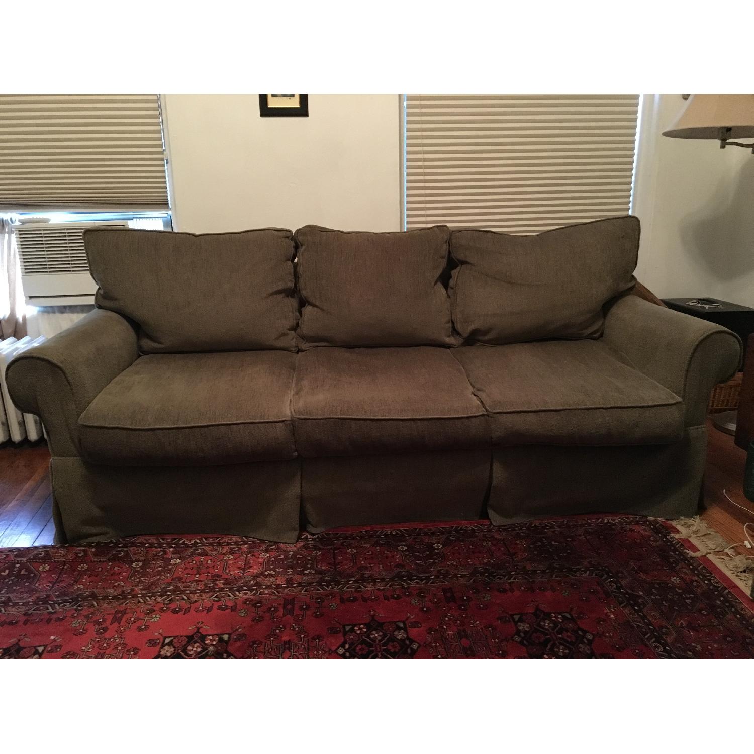Pottery Barn Mitchell Gold + Bob Williams Slip Covered Sleeper Sofa - image-1