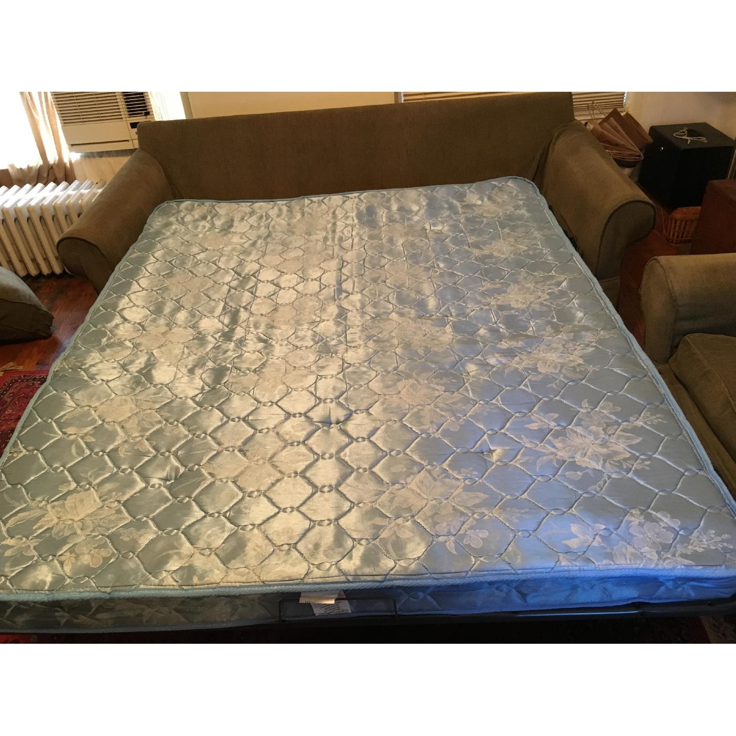 Pottery Barn Mitchell Gold + Bob Williams Slip Covered Sleeper Sofa - image-4